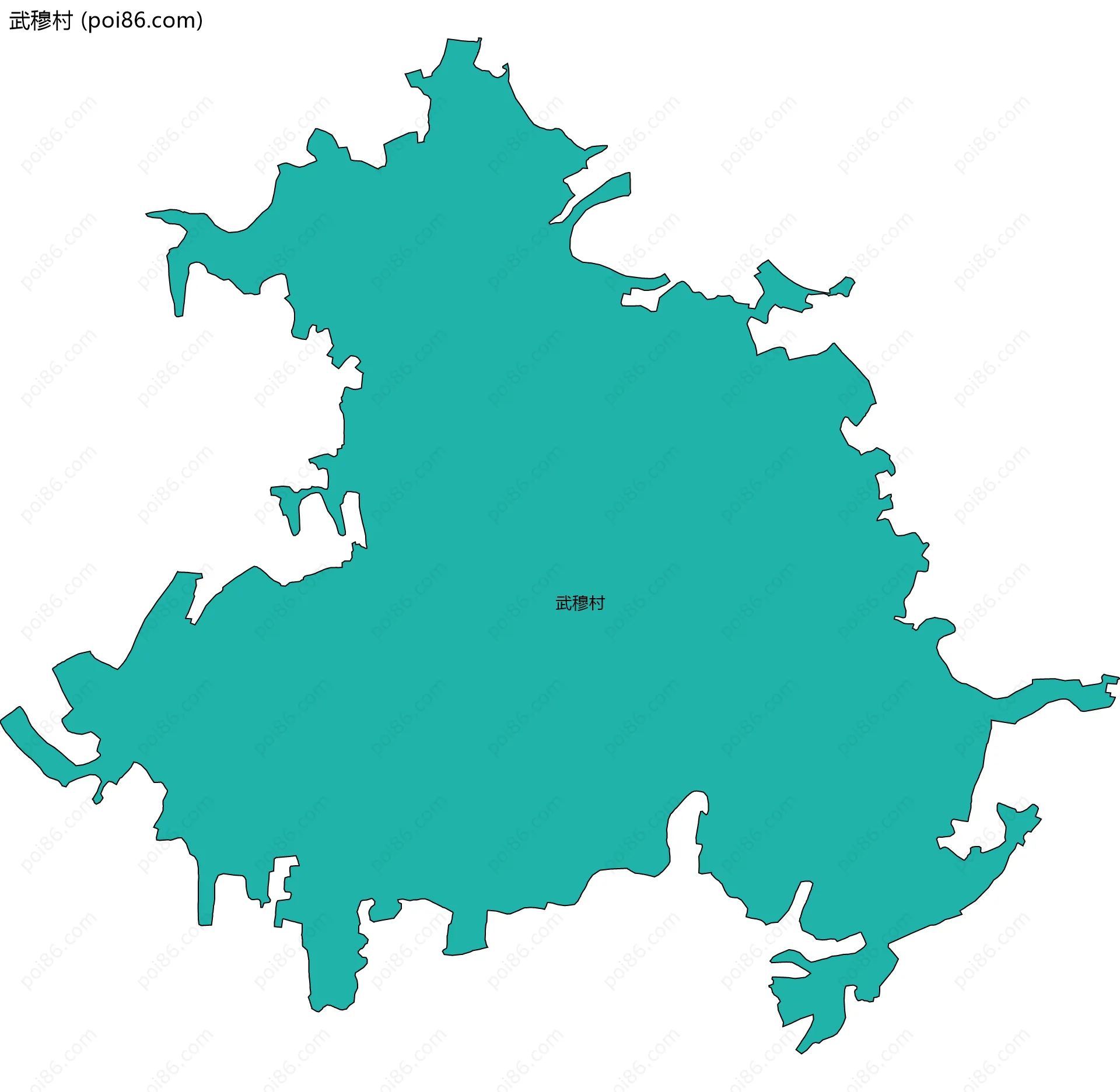 武穆村边界地图