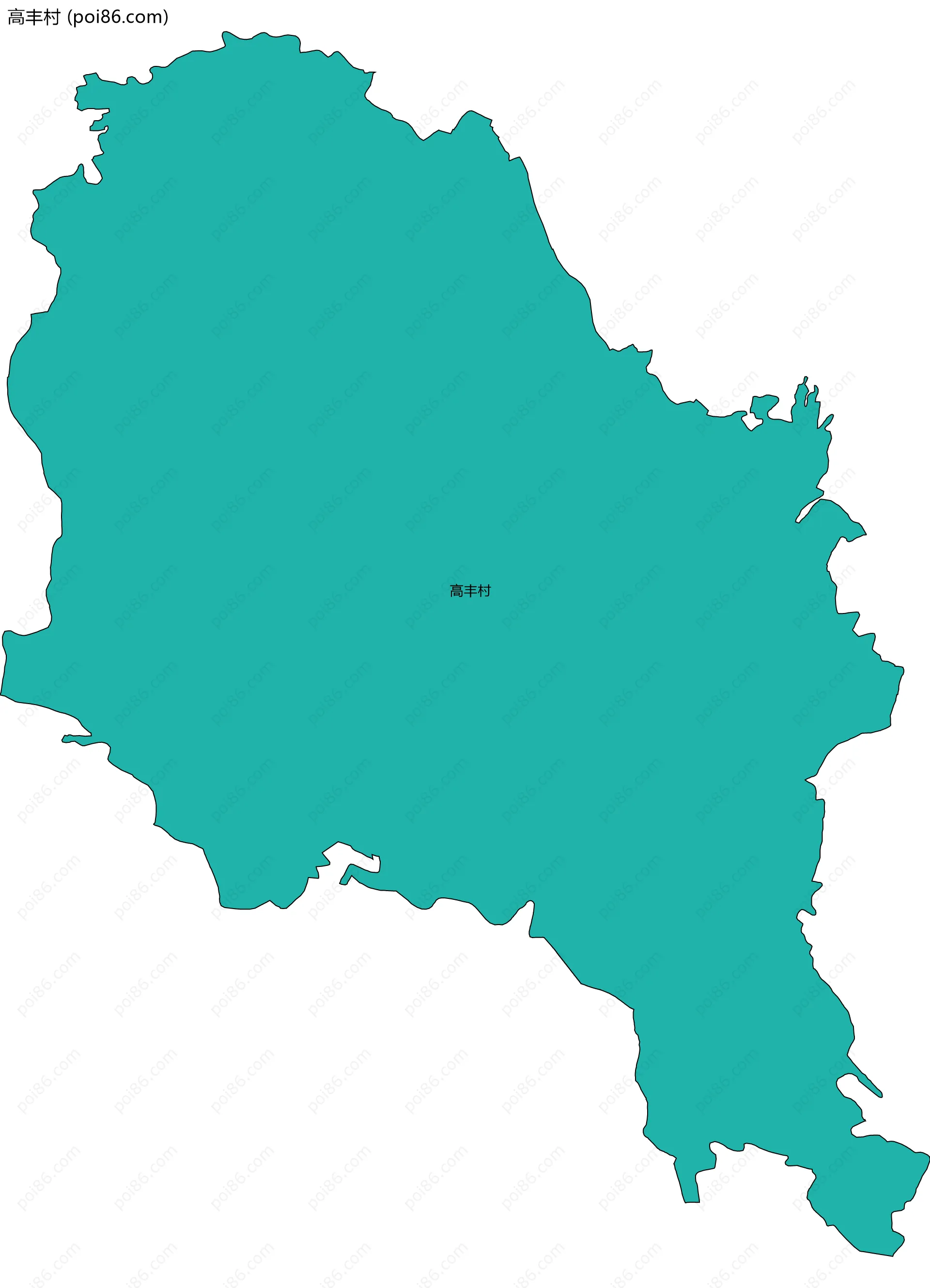 高丰村边界地图