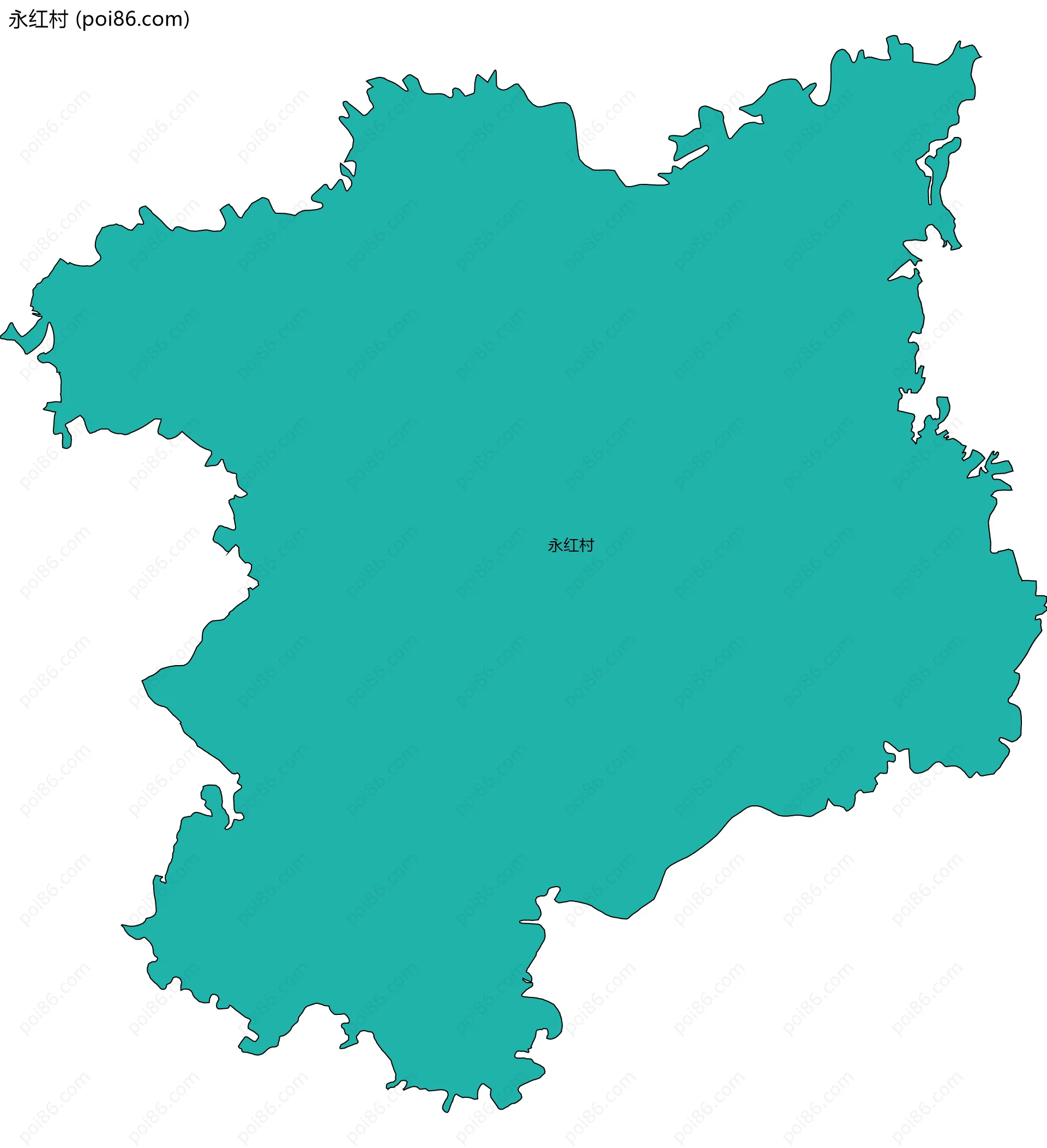 永红村边界地图