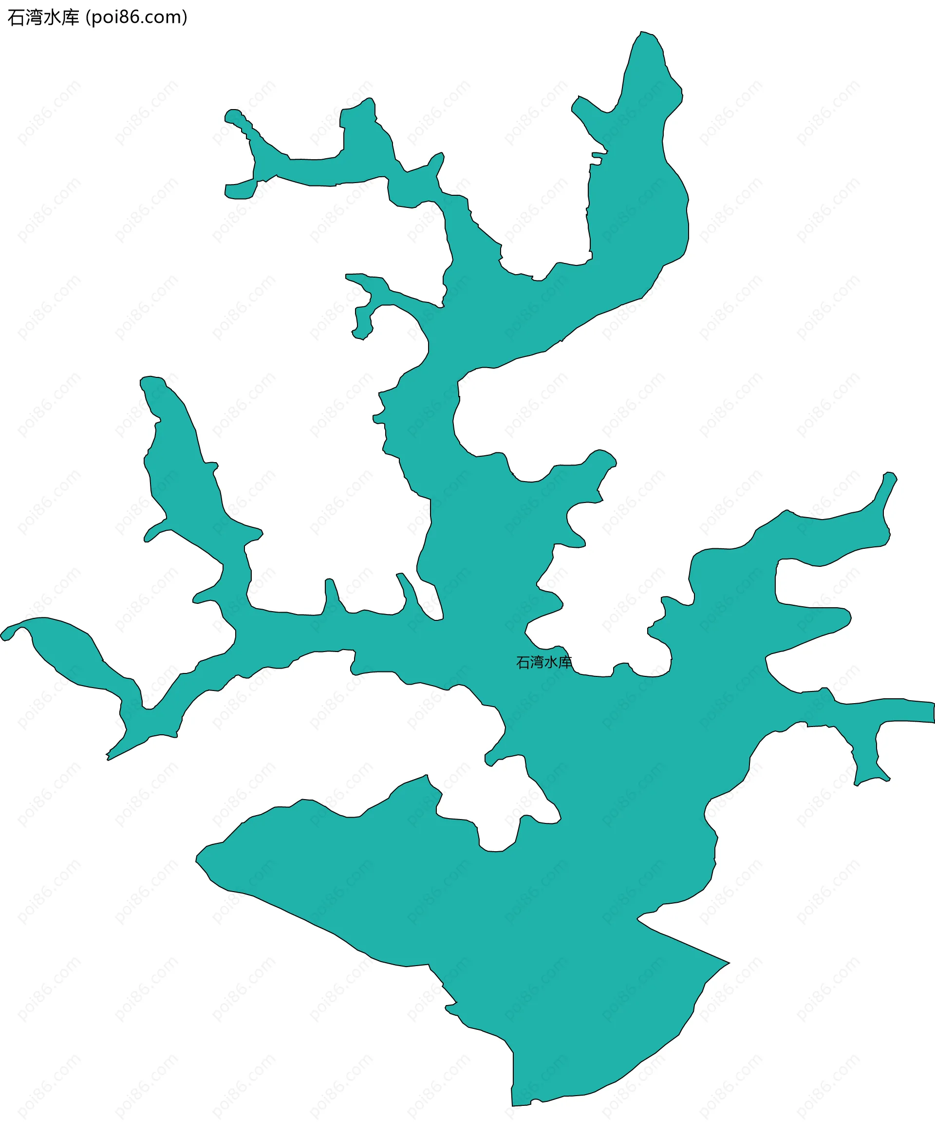 石湾水库边界地图