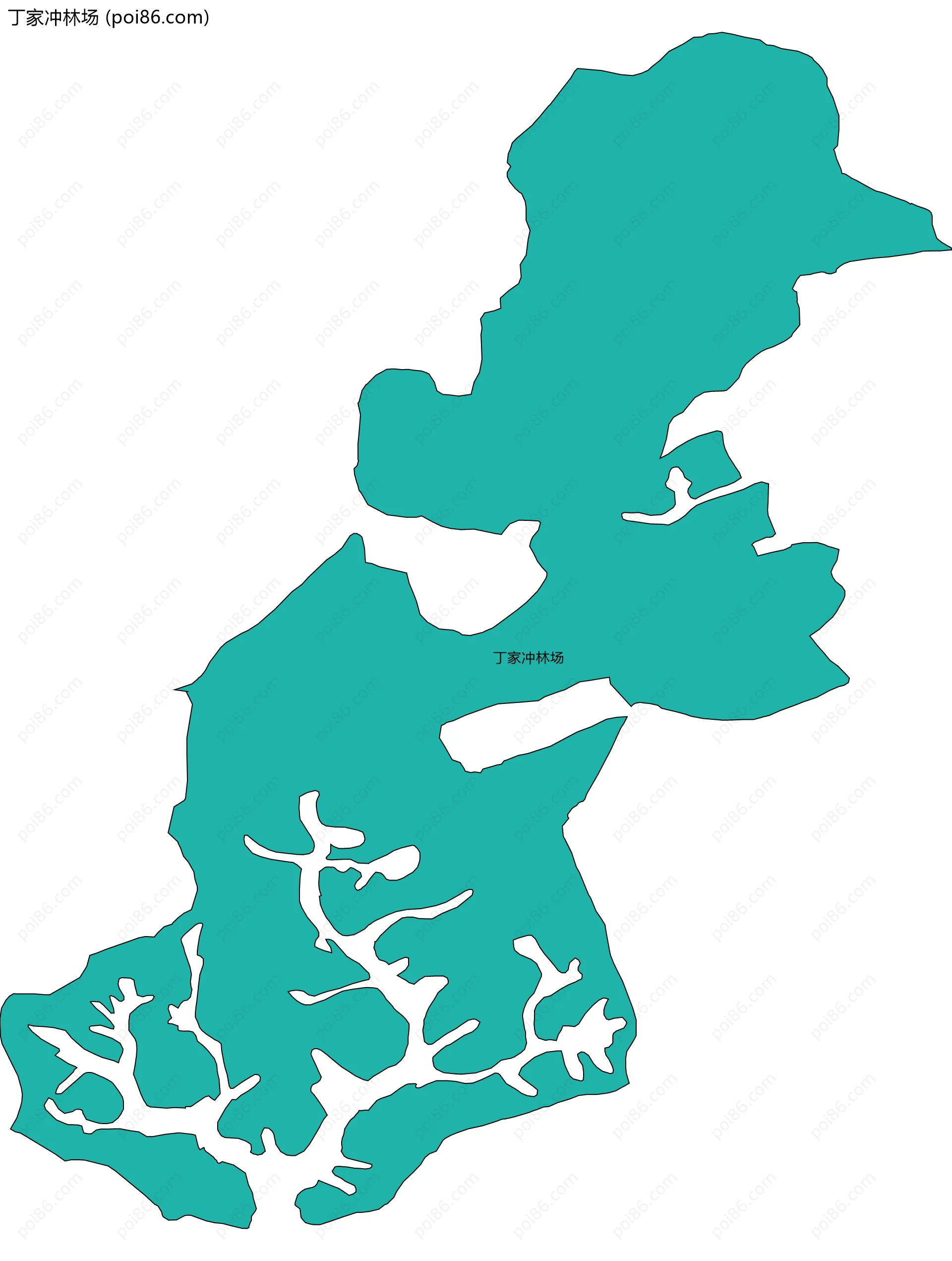 丁家冲林场边界地图