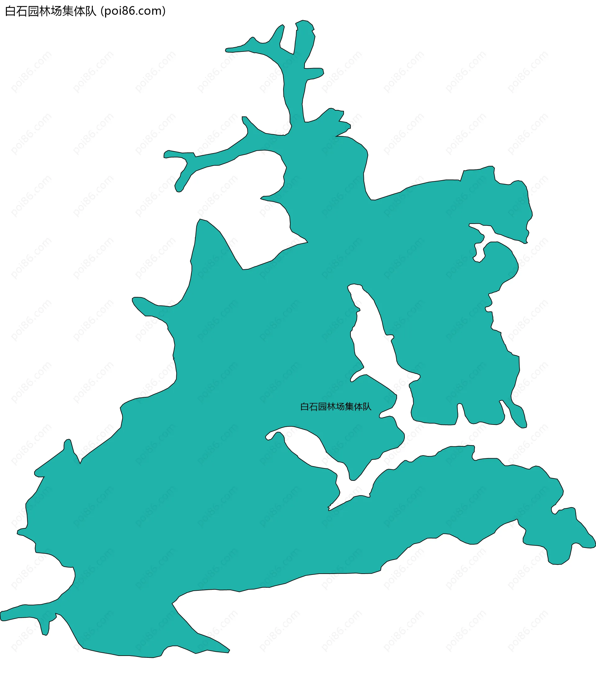 白石园林场集体队边界地图