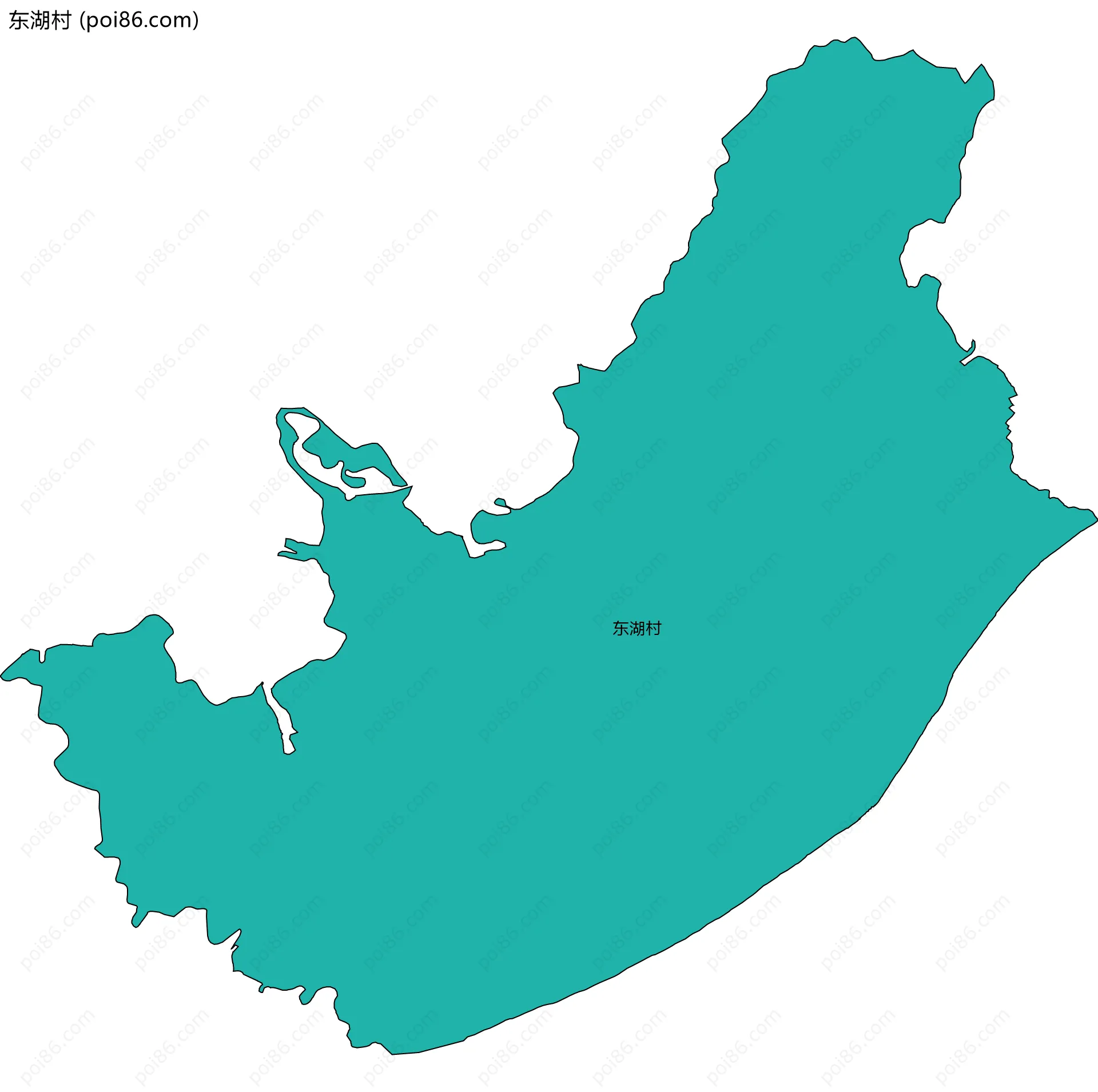 东湖村边界地图