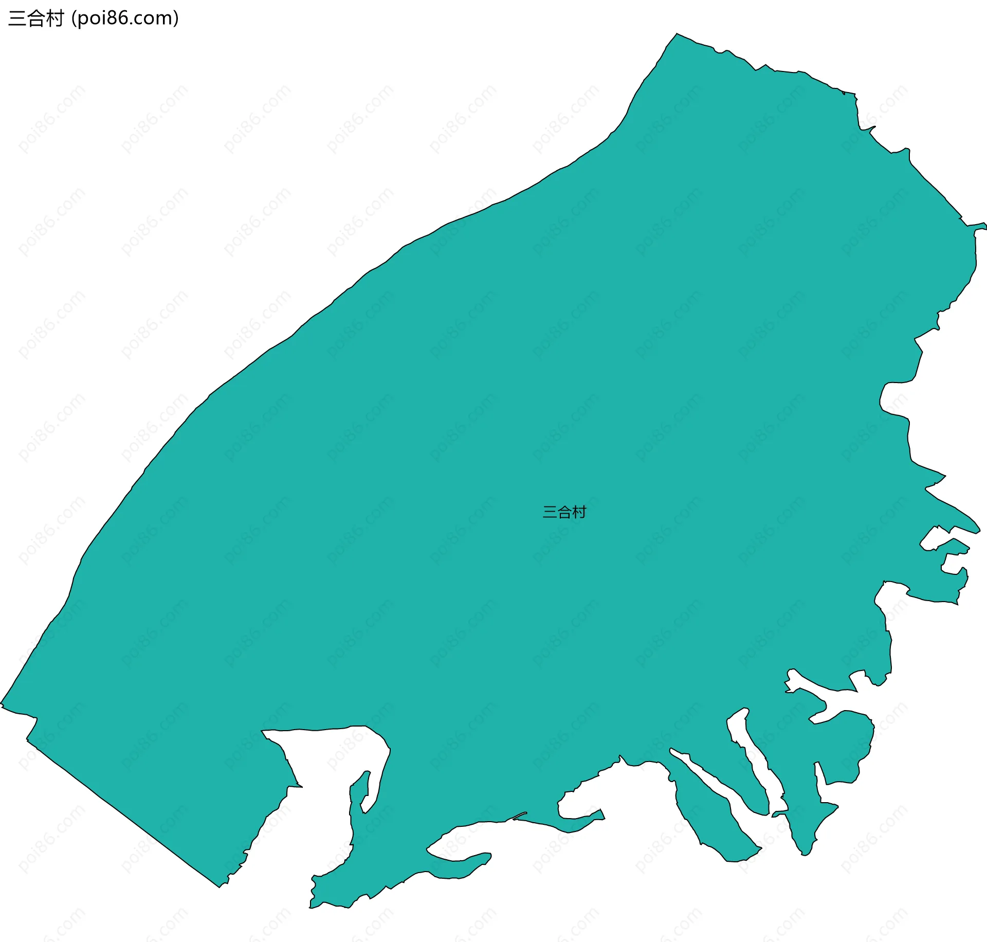 三合村边界地图