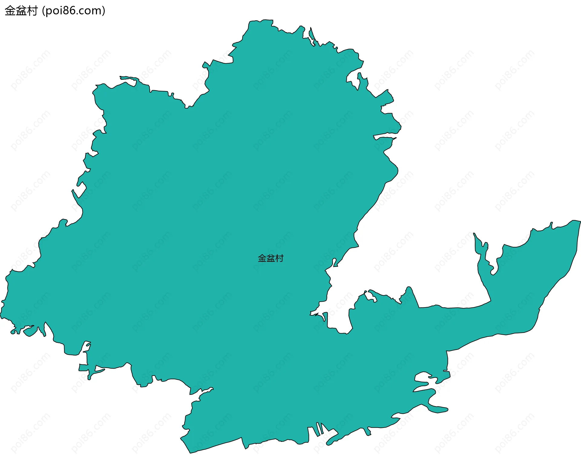 金盆村边界地图