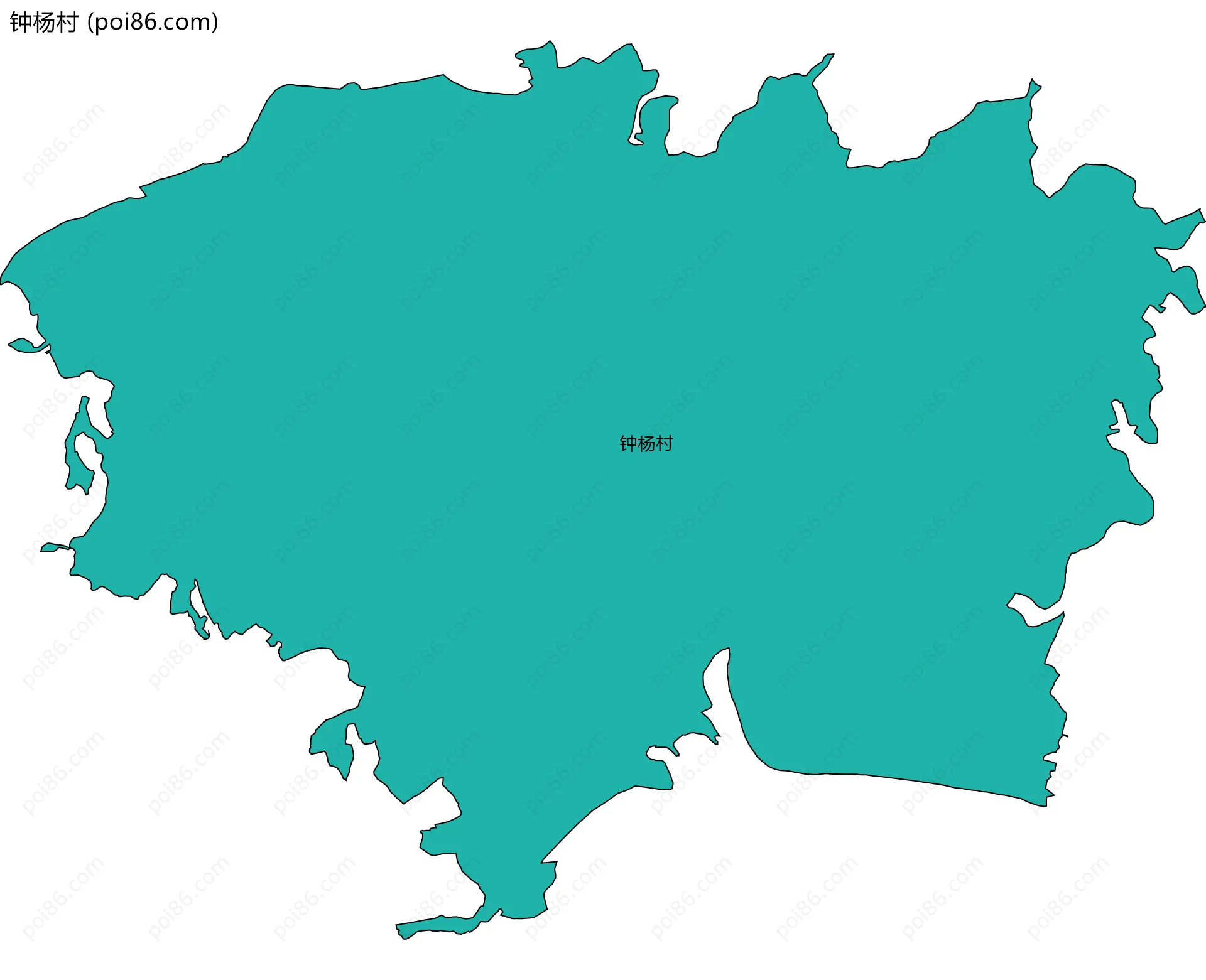 钟杨村边界地图