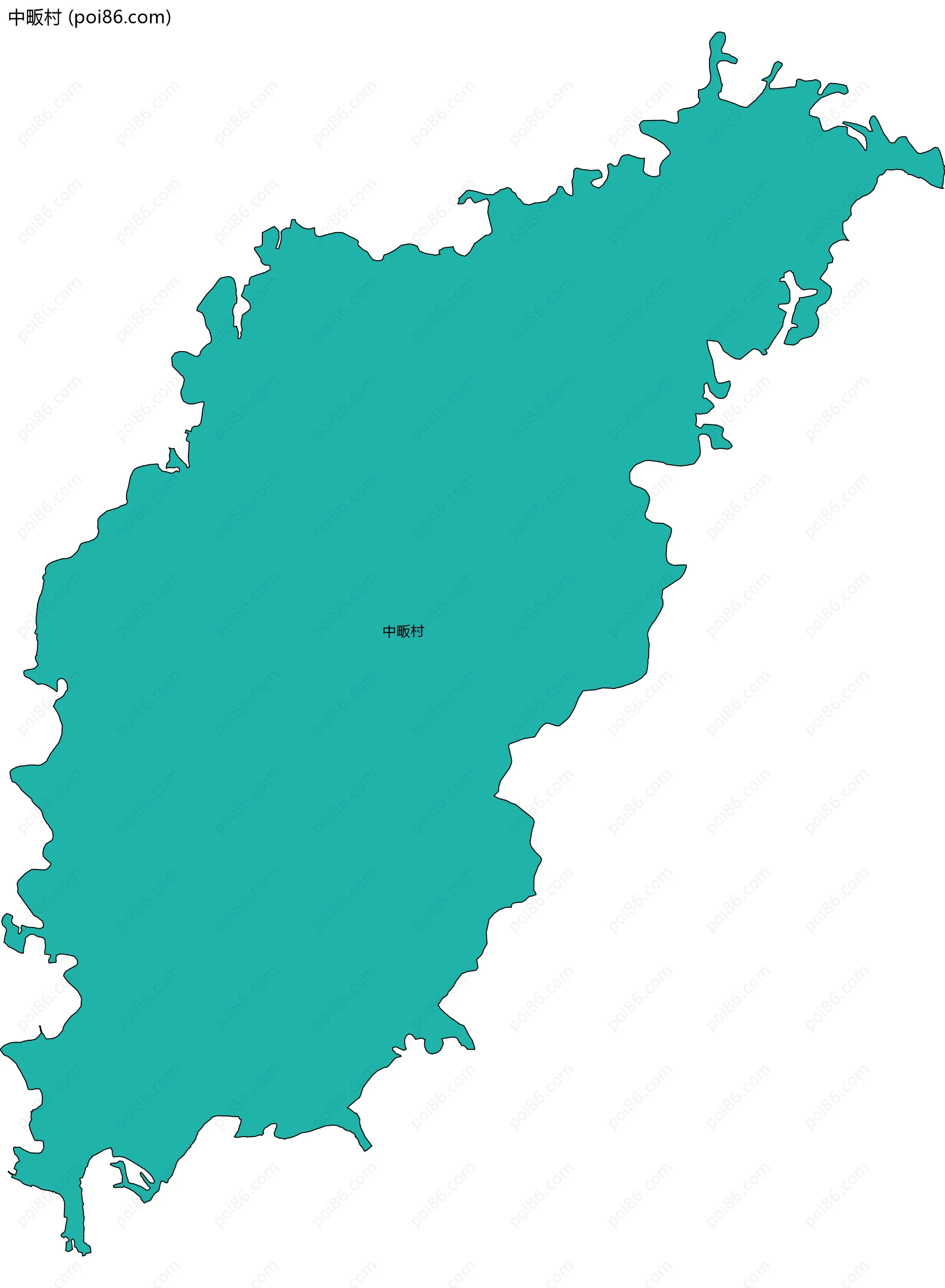 中畈村边界地图