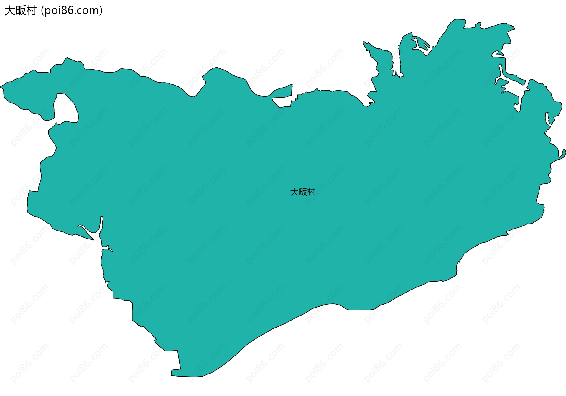 大畈村边界地图