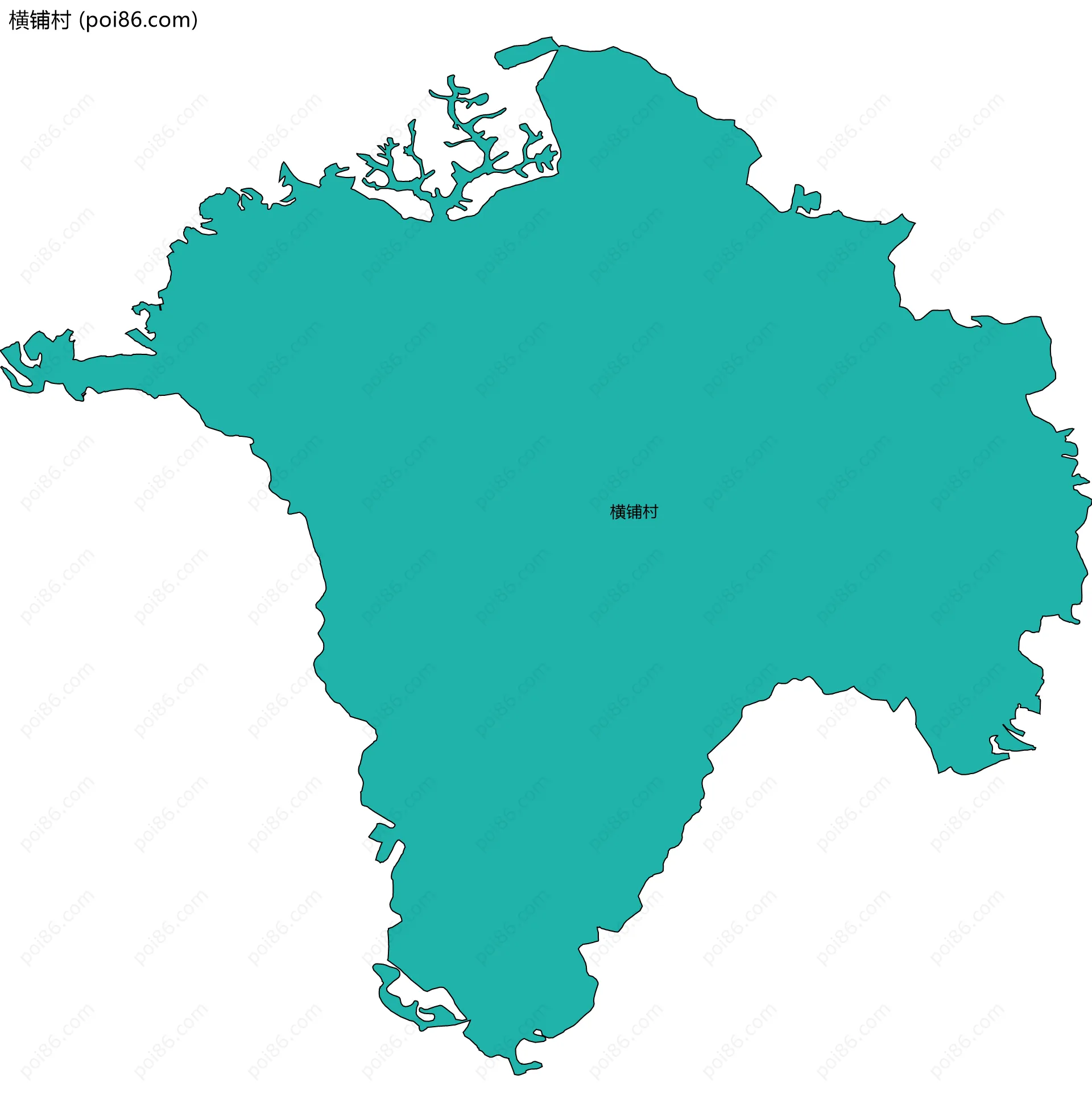 横铺村边界地图