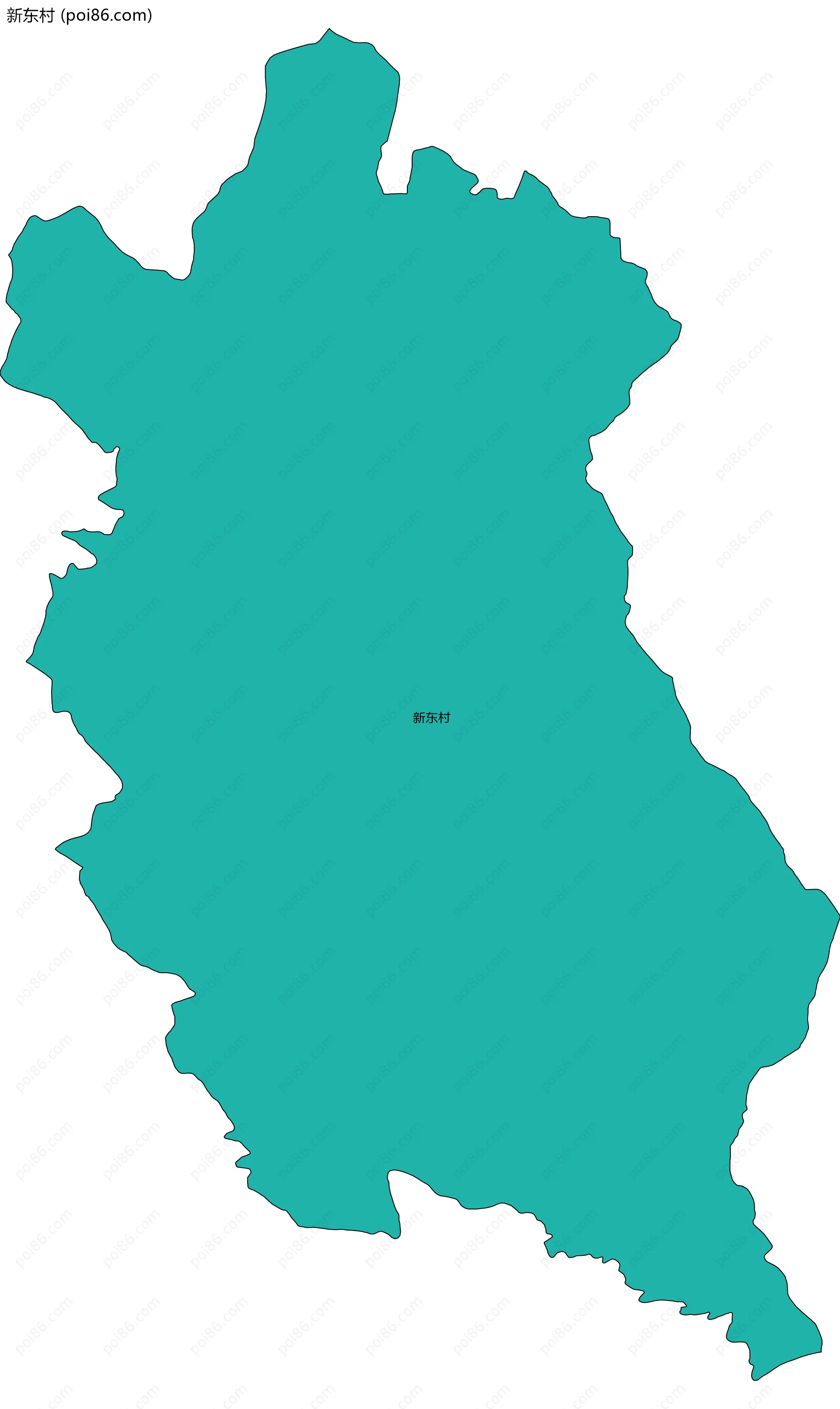 新东村边界地图