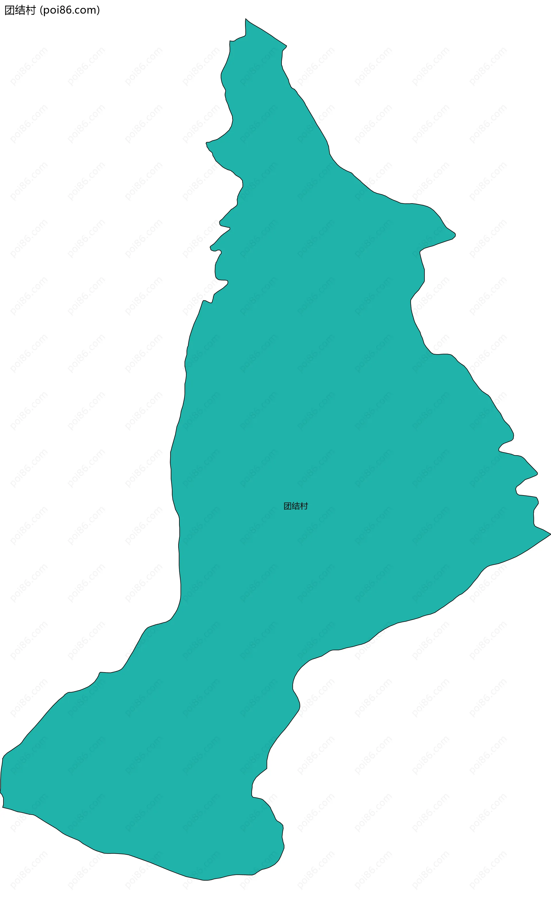 团结村边界地图