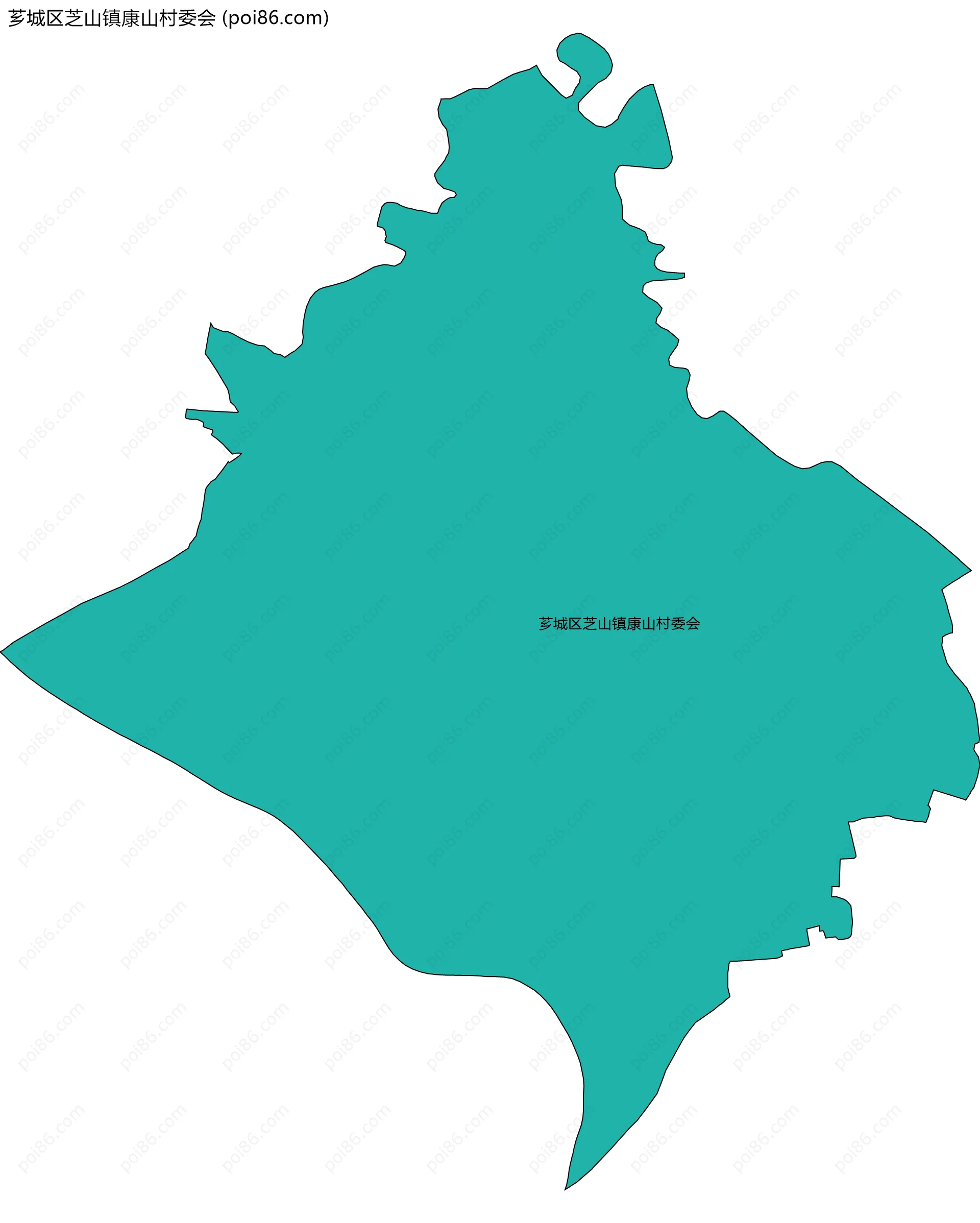 芗城区芝山镇康山村委会边界地图