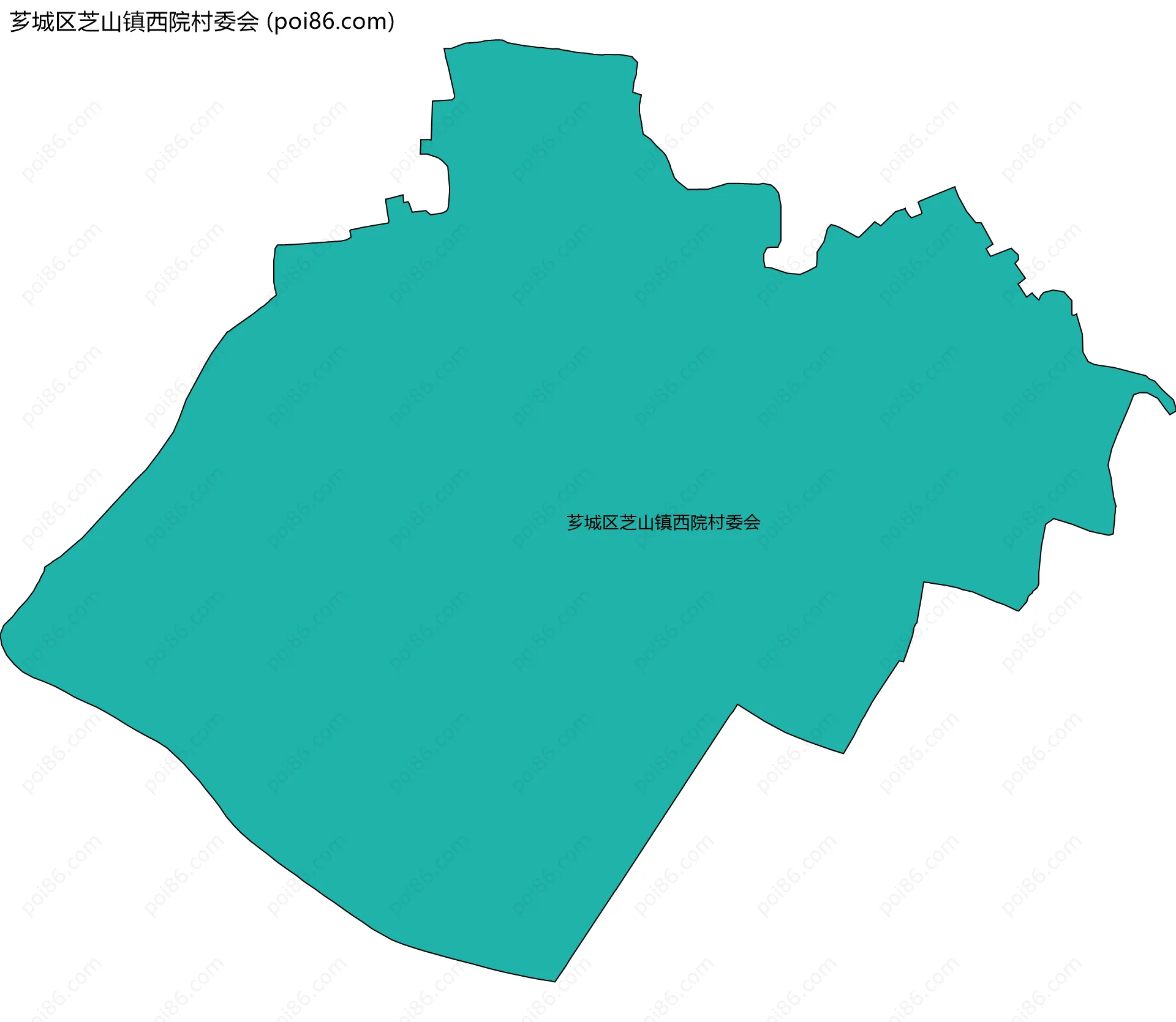 芗城区芝山镇西院村委会边界地图