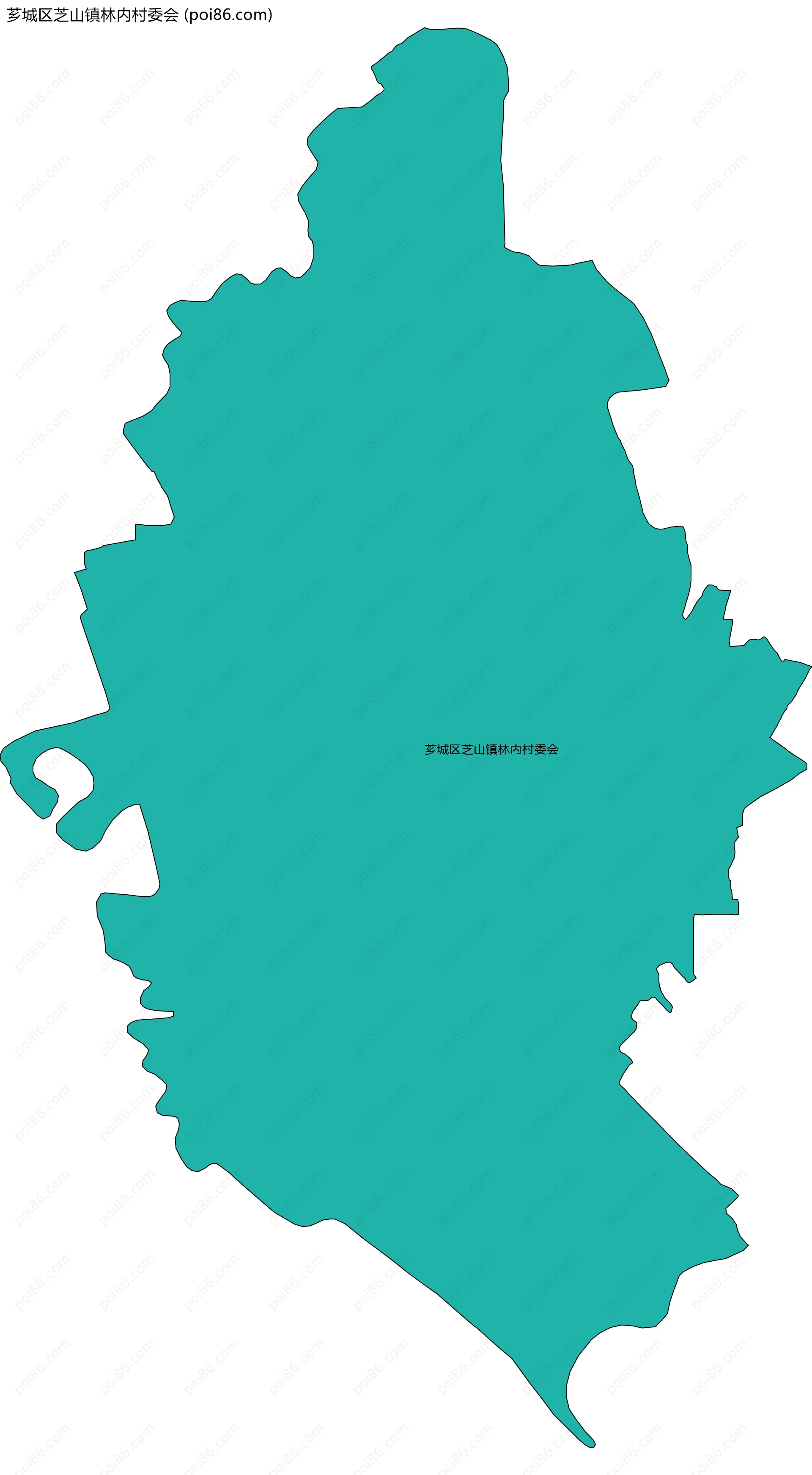 芗城区芝山镇林内村委会边界地图