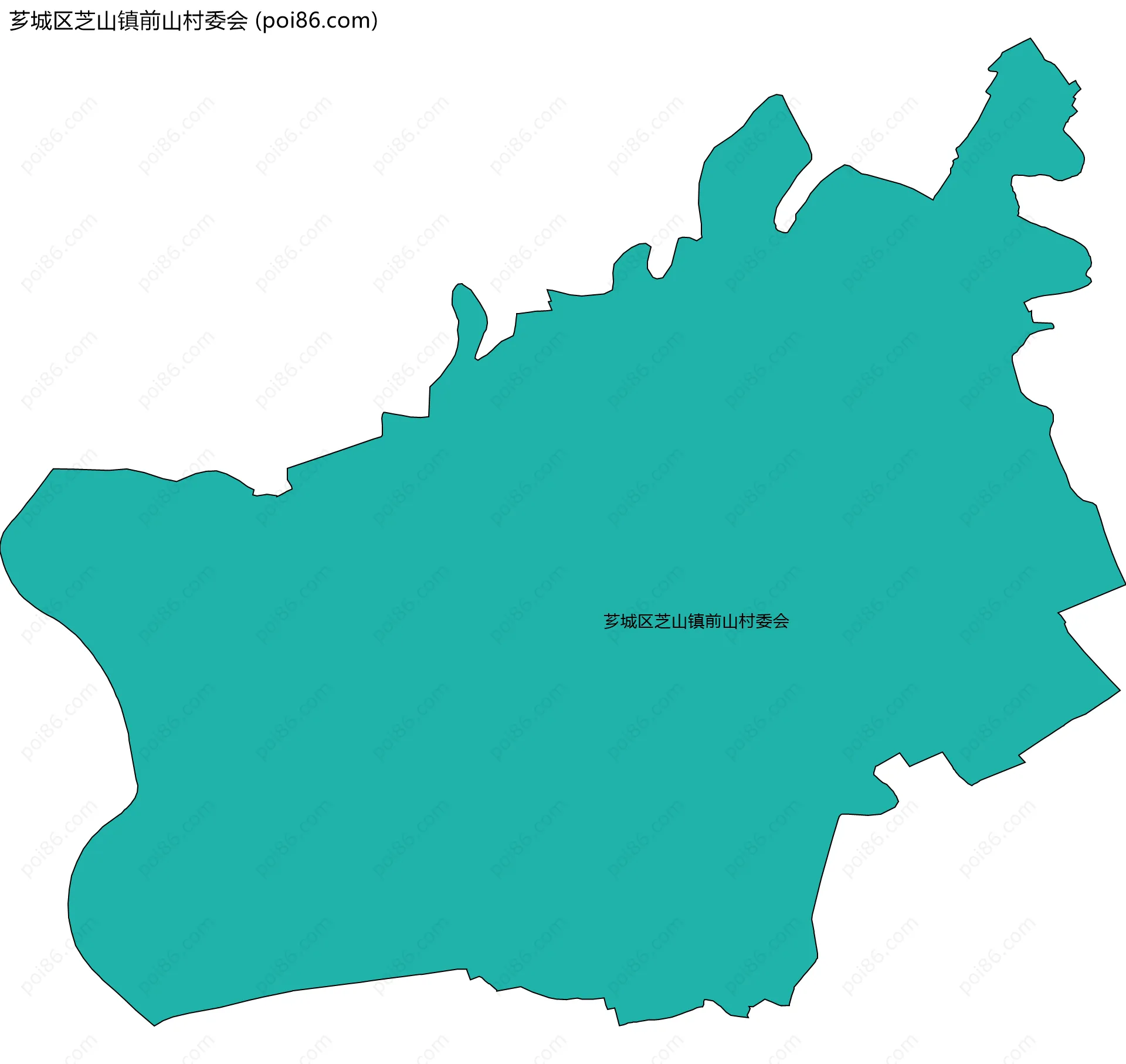 芗城区芝山镇前山村委会边界地图