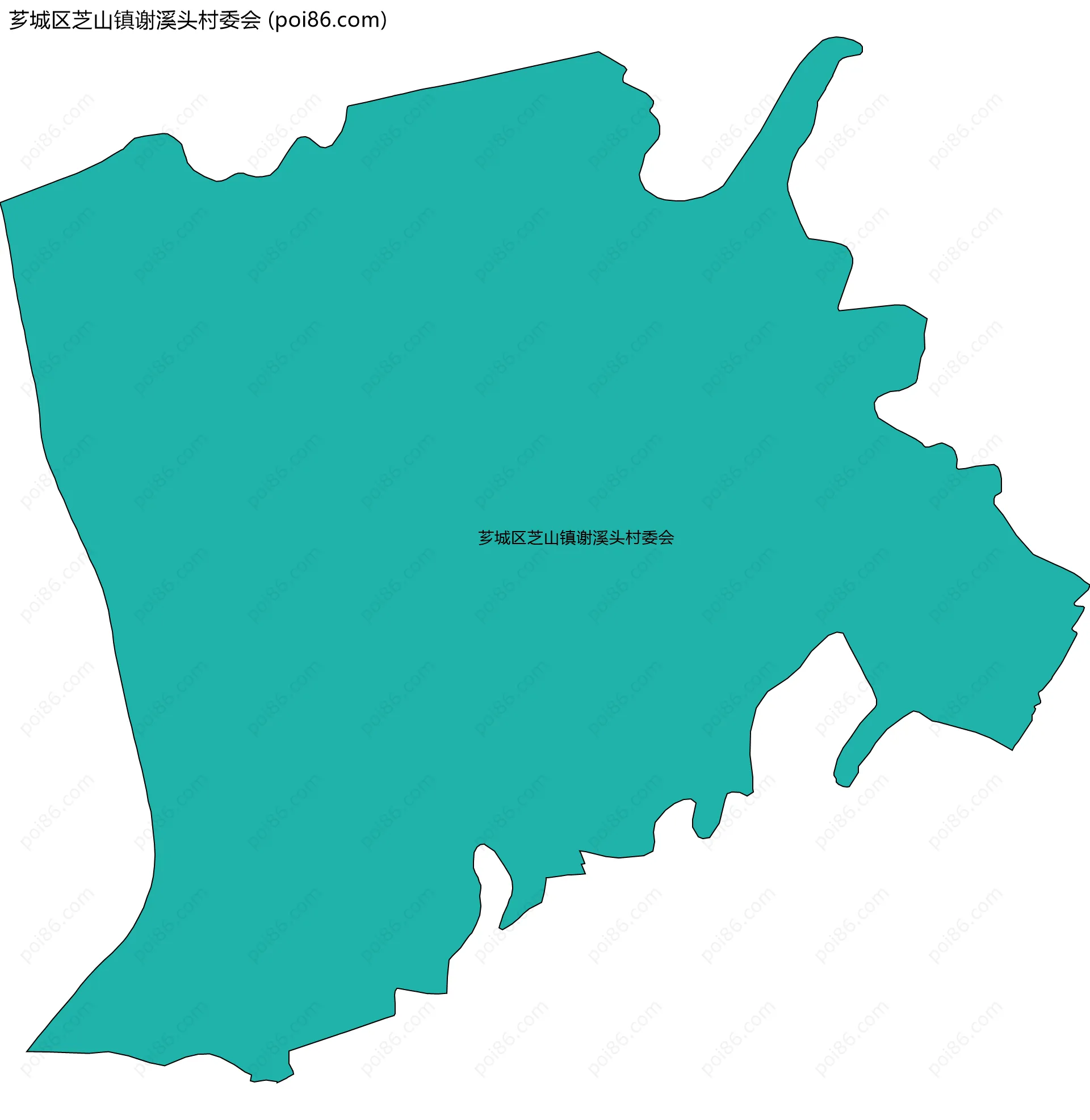 芗城区芝山镇谢溪头村委会边界地图