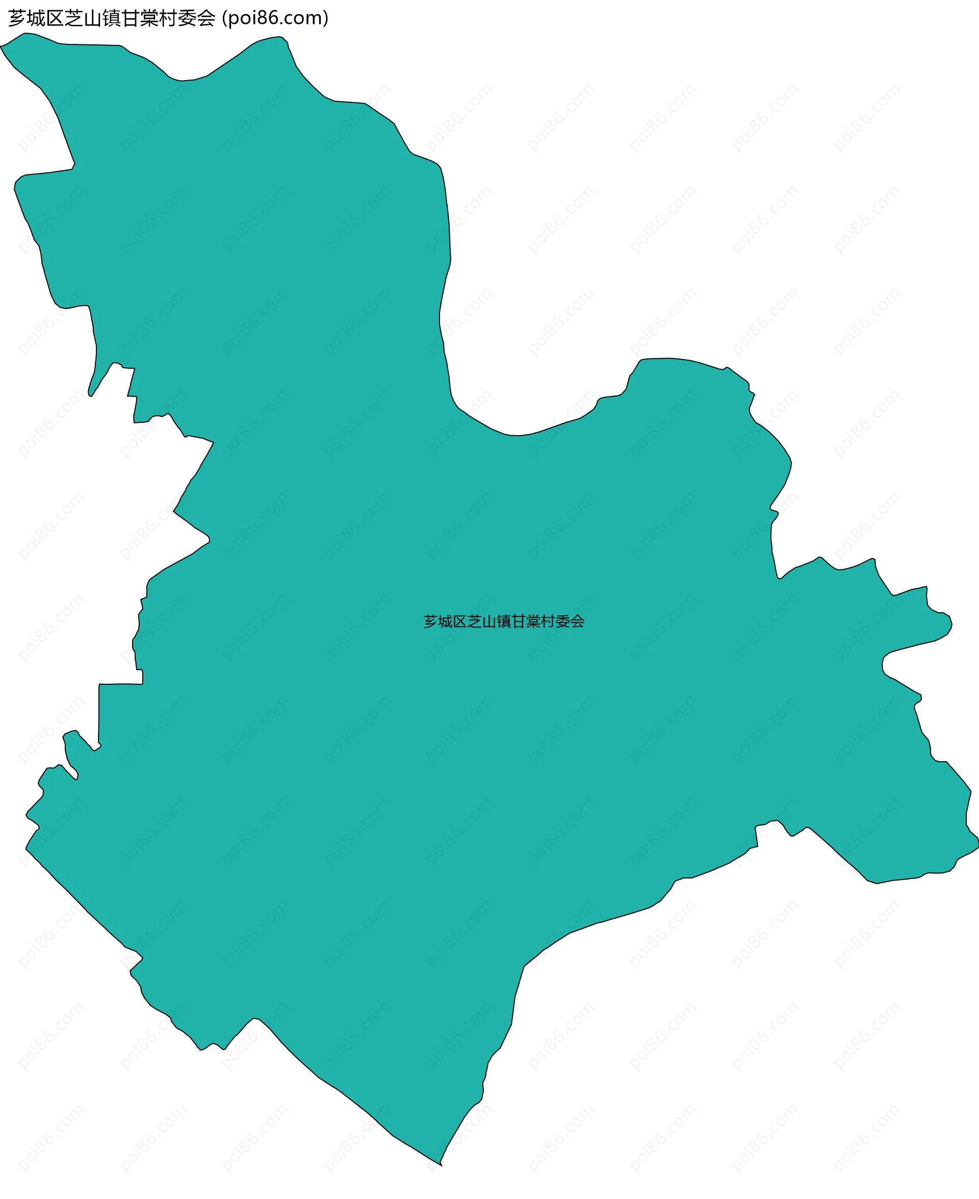 芗城区芝山镇甘棠村委会边界地图