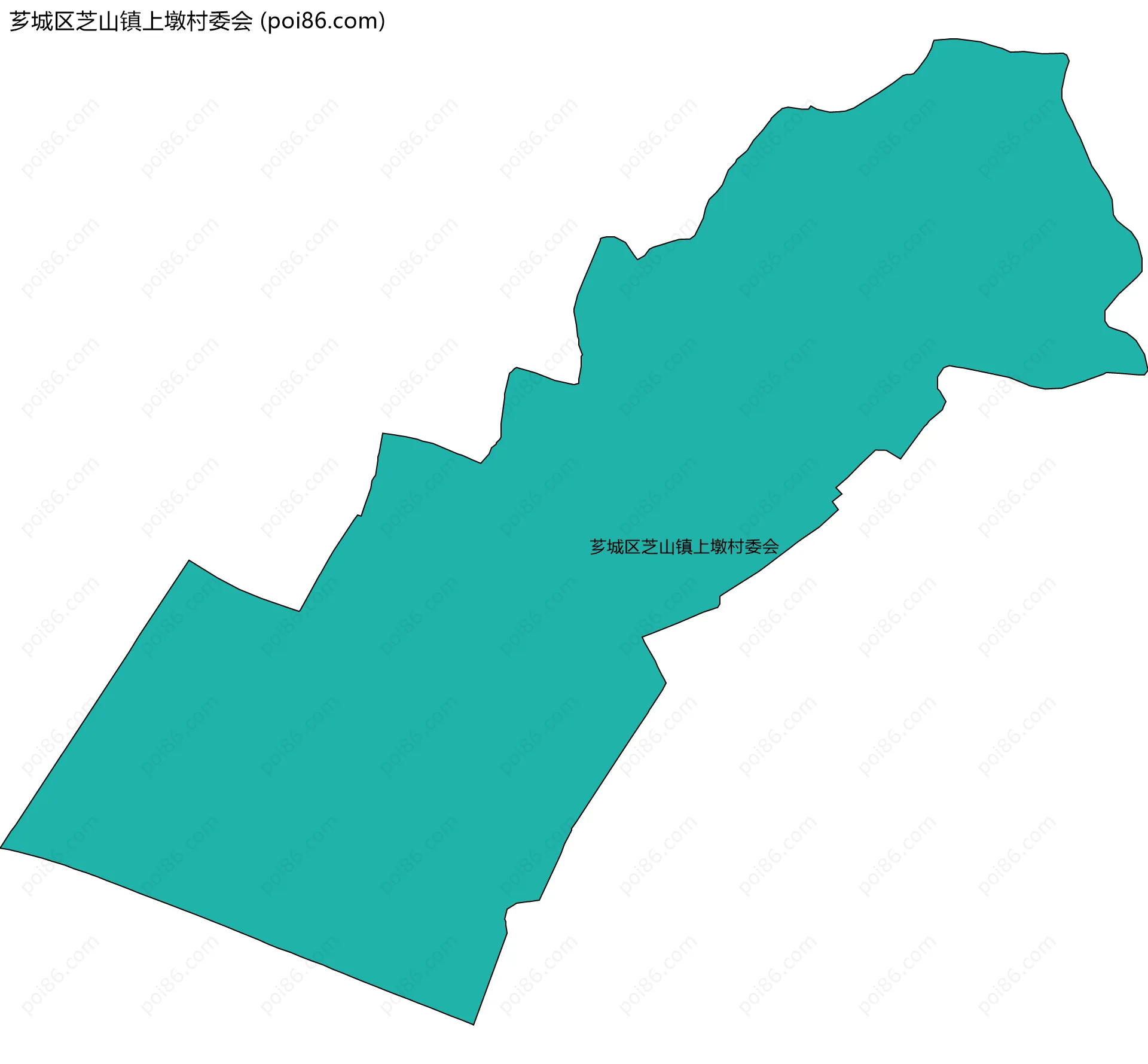 芗城区芝山镇上墩村委会边界地图