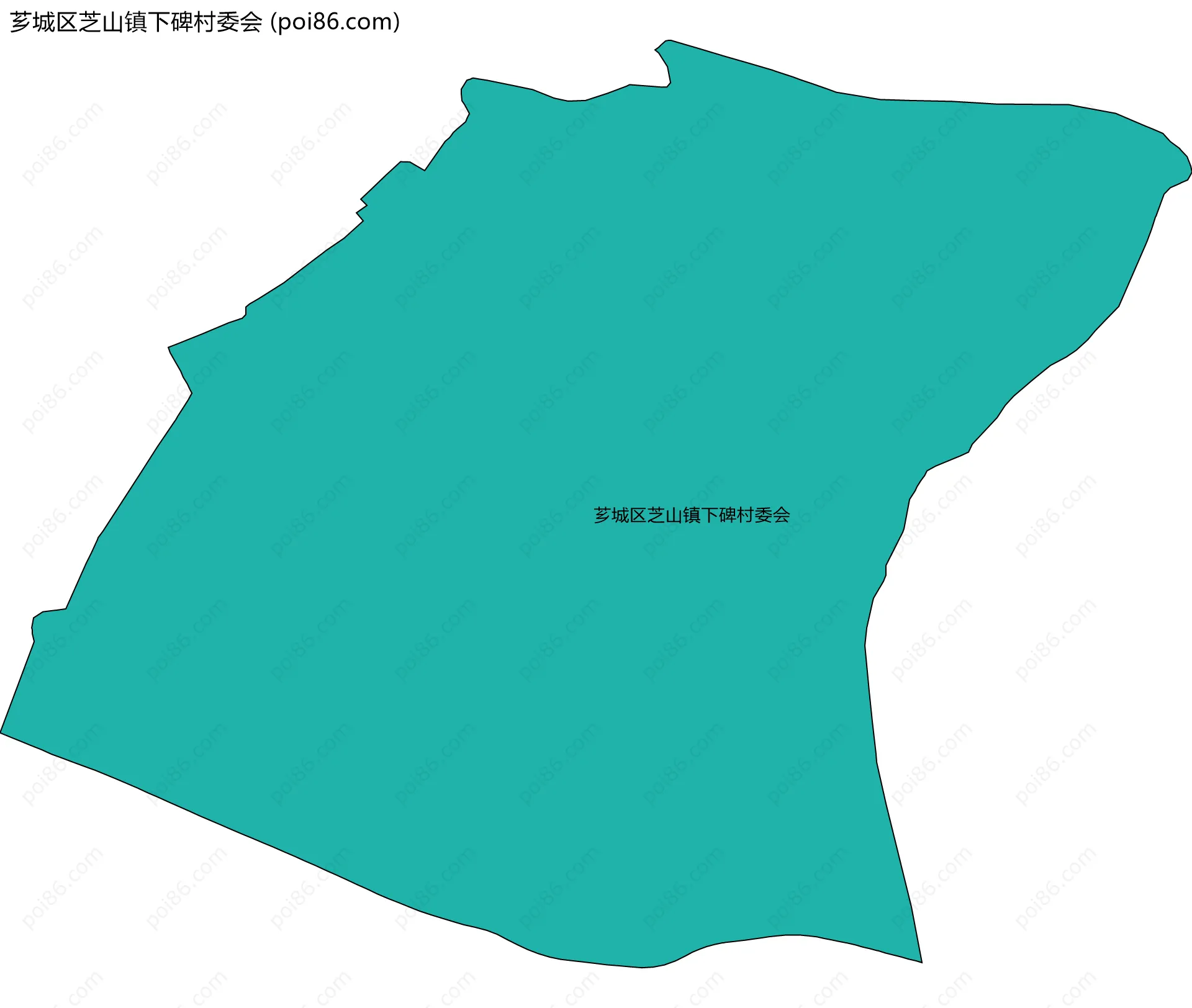 芗城区芝山镇下碑村委会边界地图