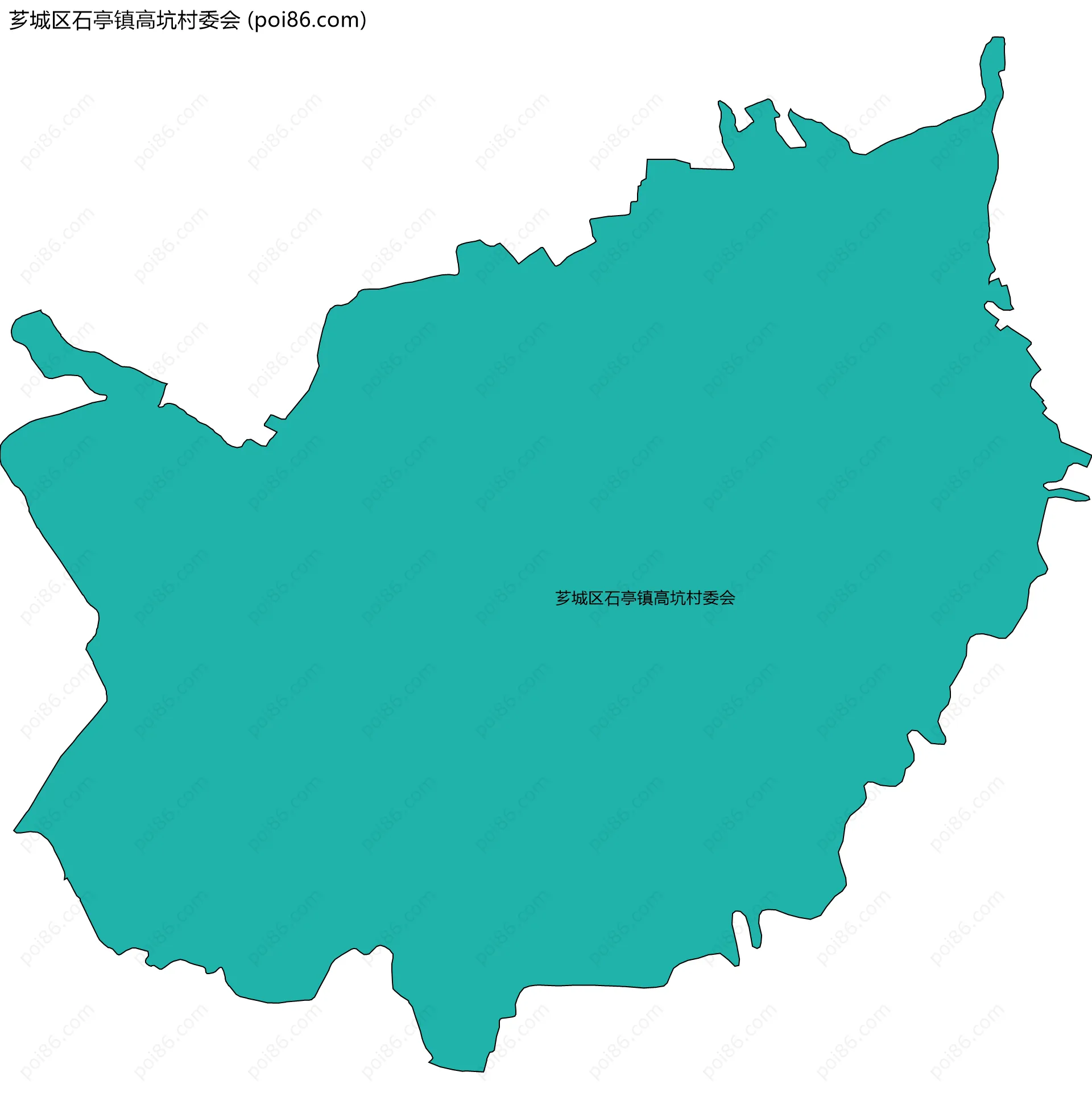 芗城区石亭镇高坑村委会边界地图