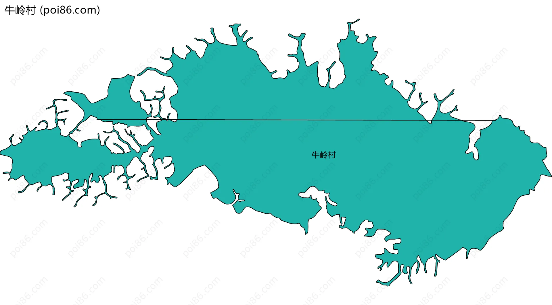 牛岭村边界地图