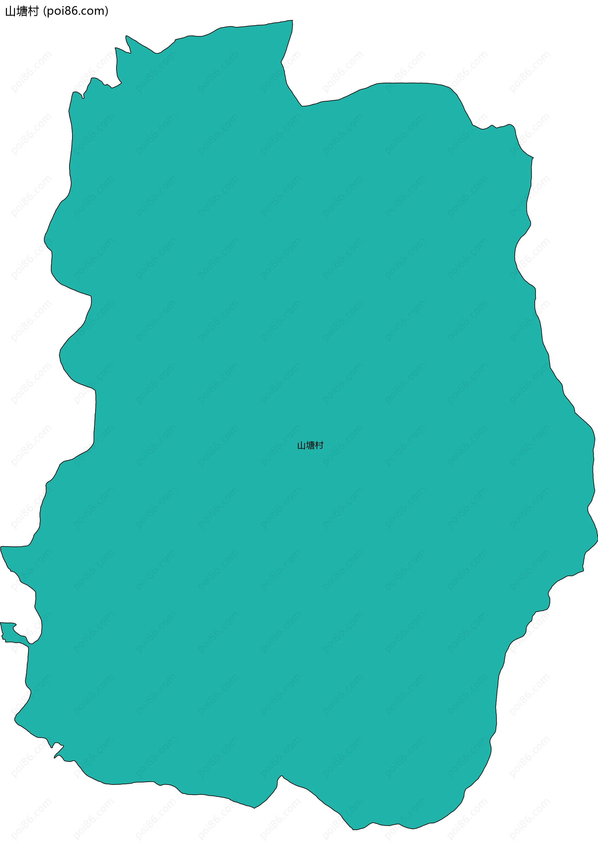 山塘村边界地图