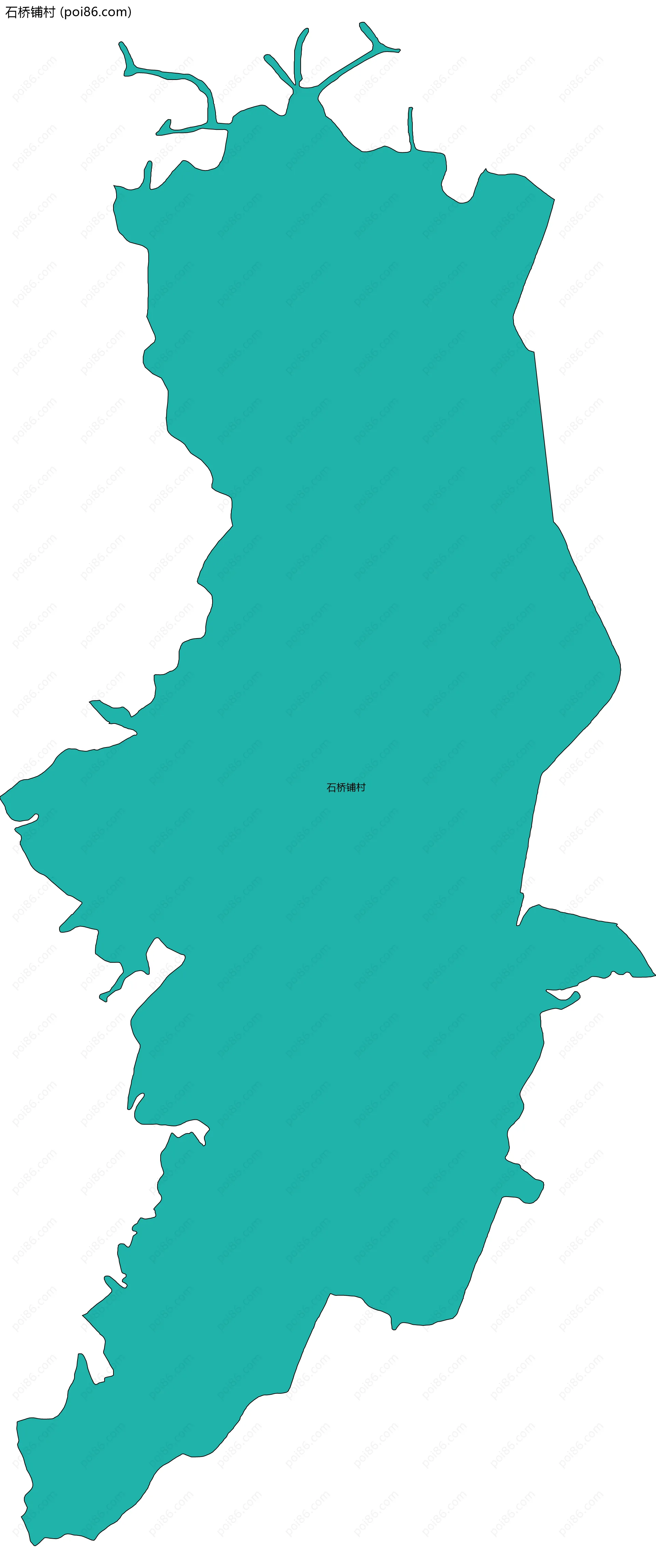 石桥铺村边界地图