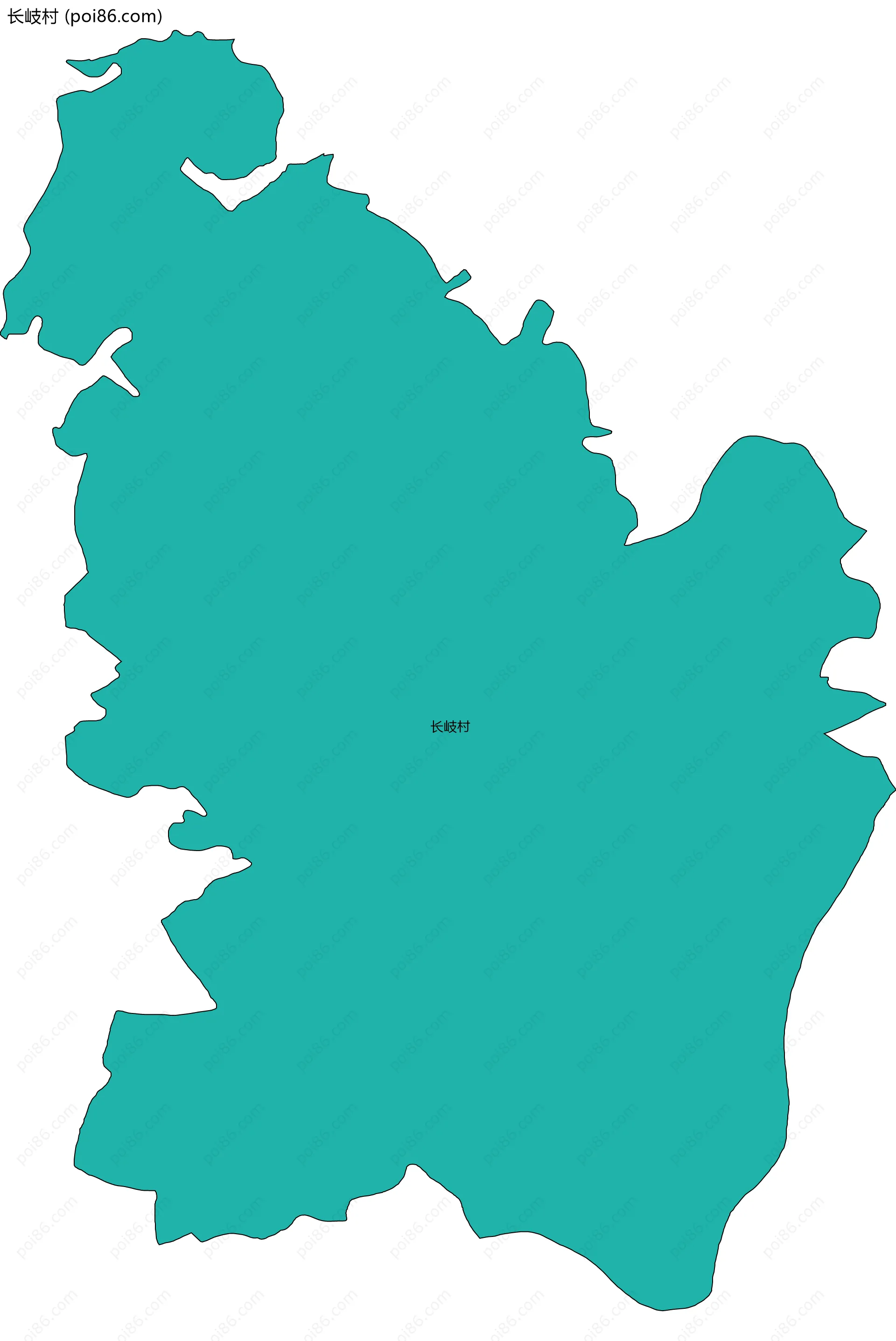 长岐村边界地图