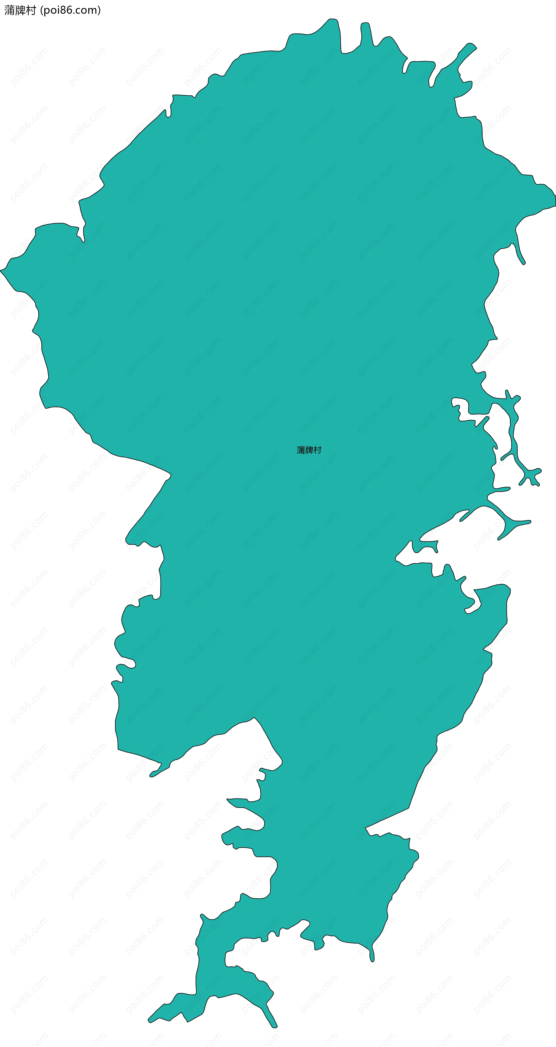 蒲牌村边界地图