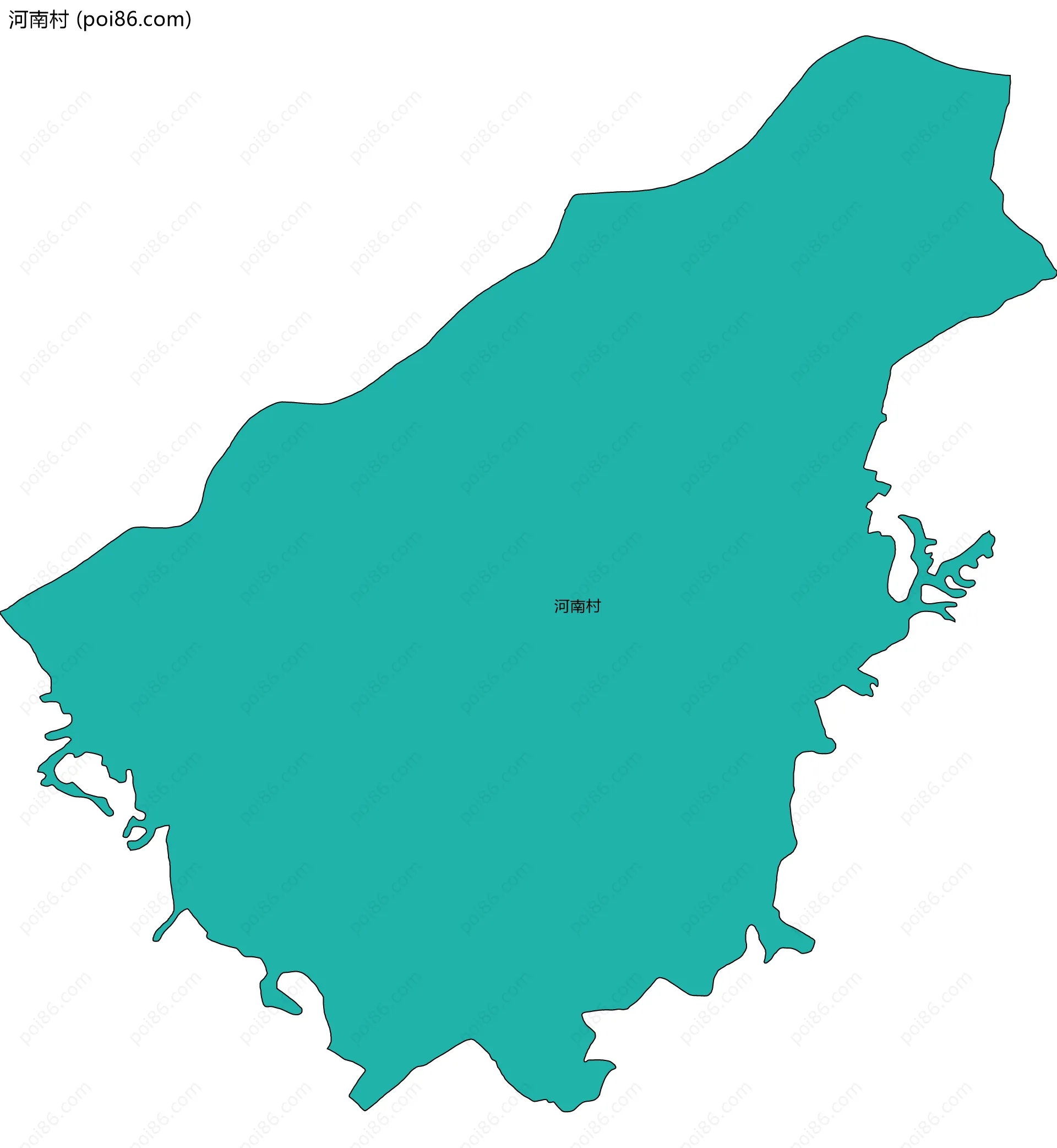 河南村边界地图