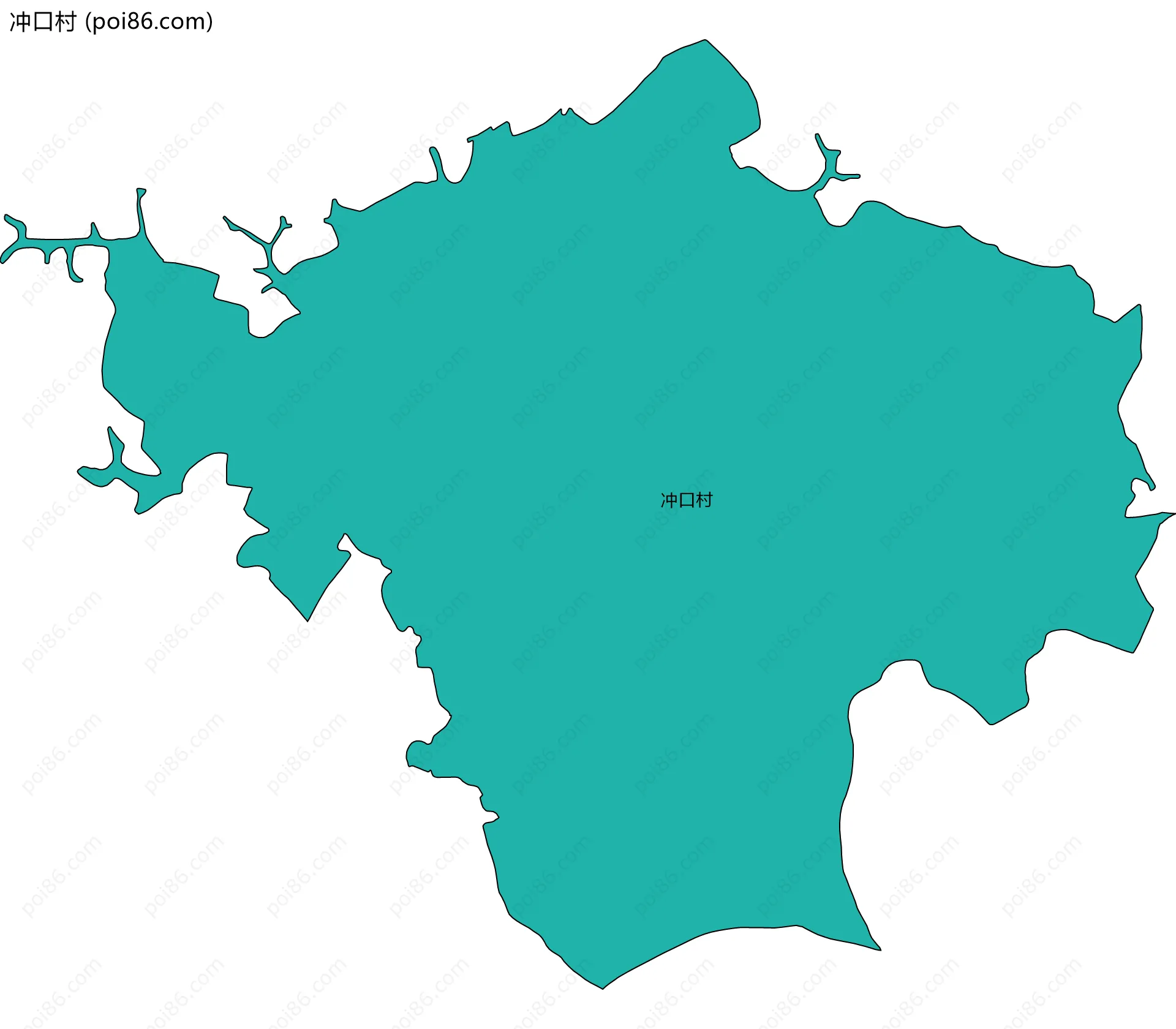 冲口村边界地图