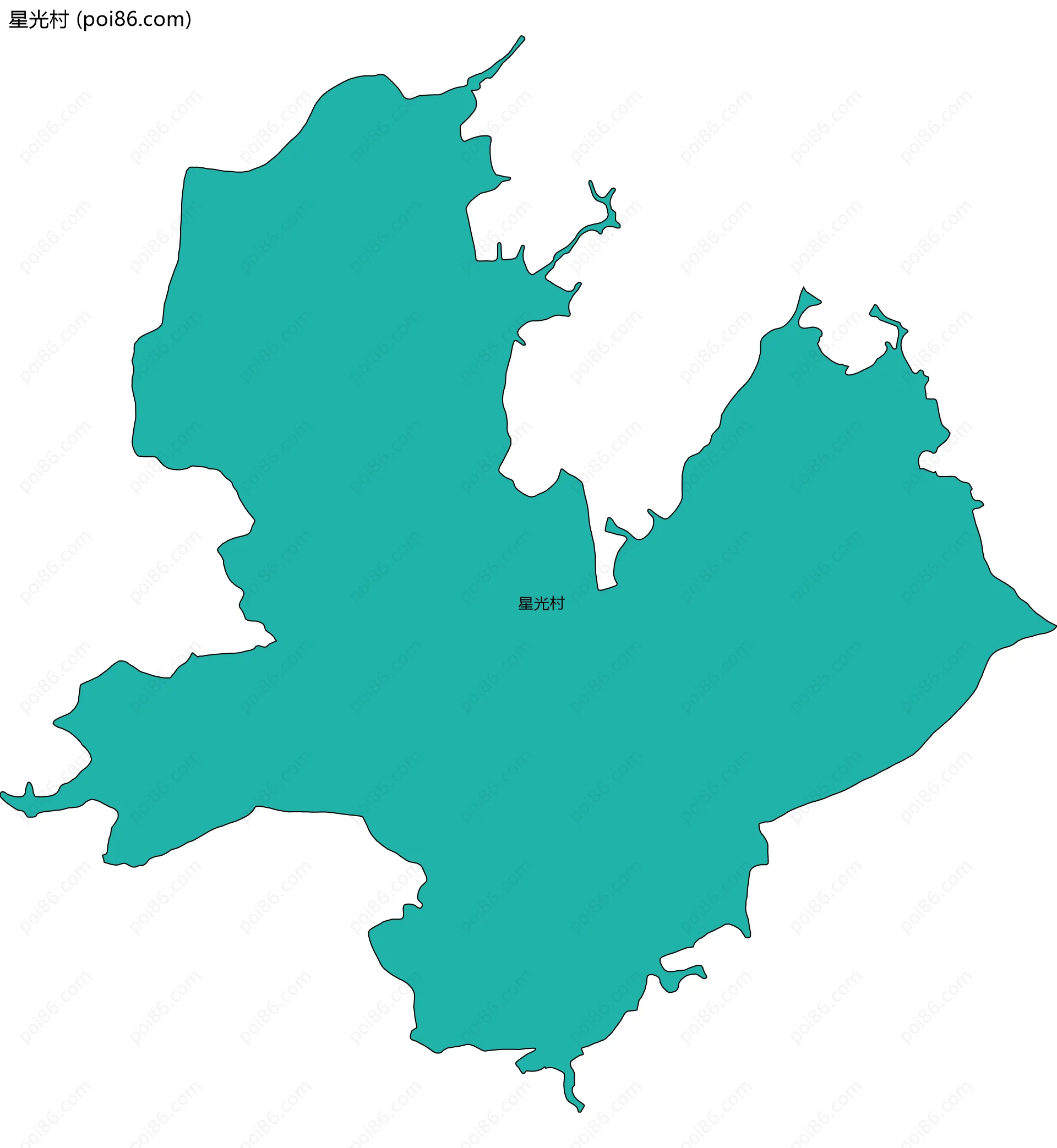 星光村边界地图