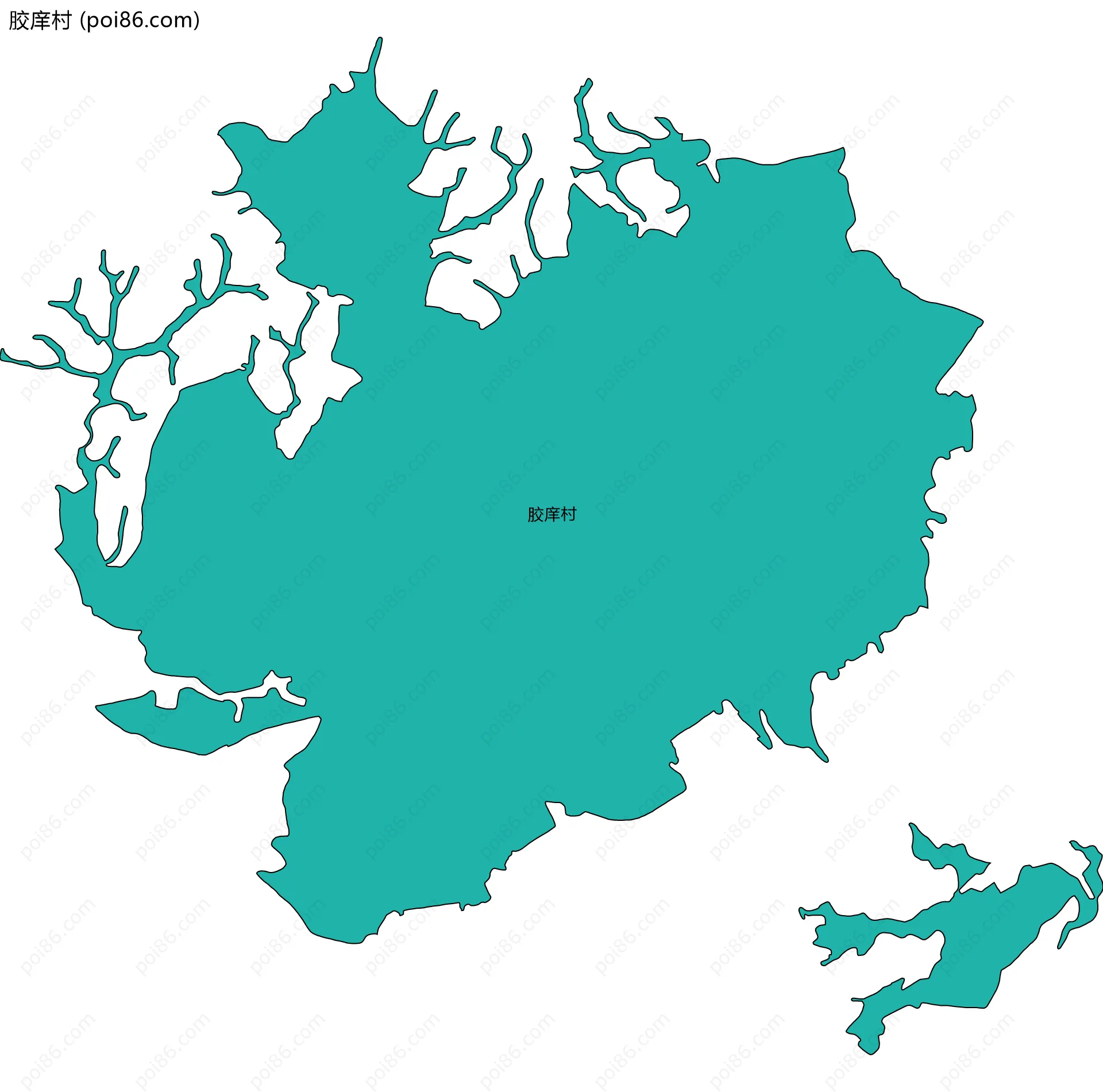 胶庠村边界地图