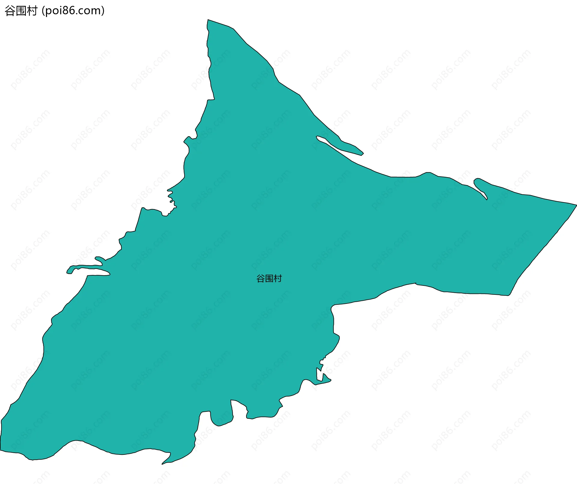 谷围村边界地图