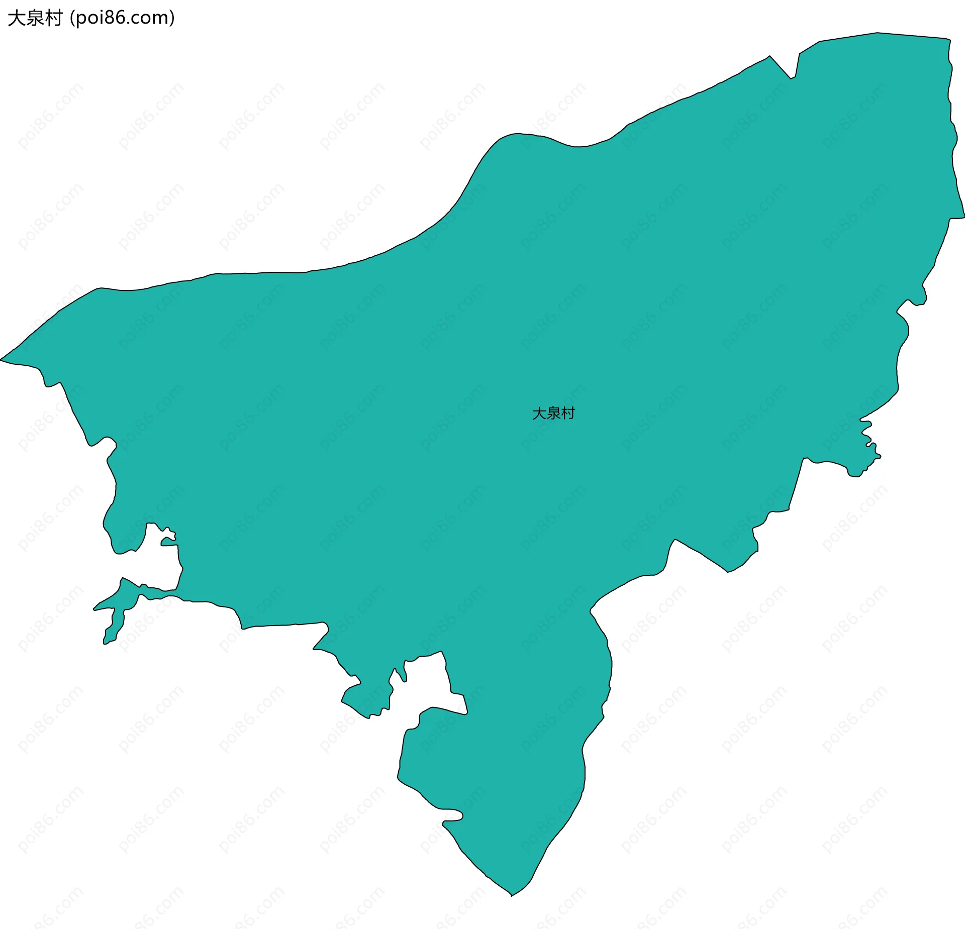 大泉村边界地图