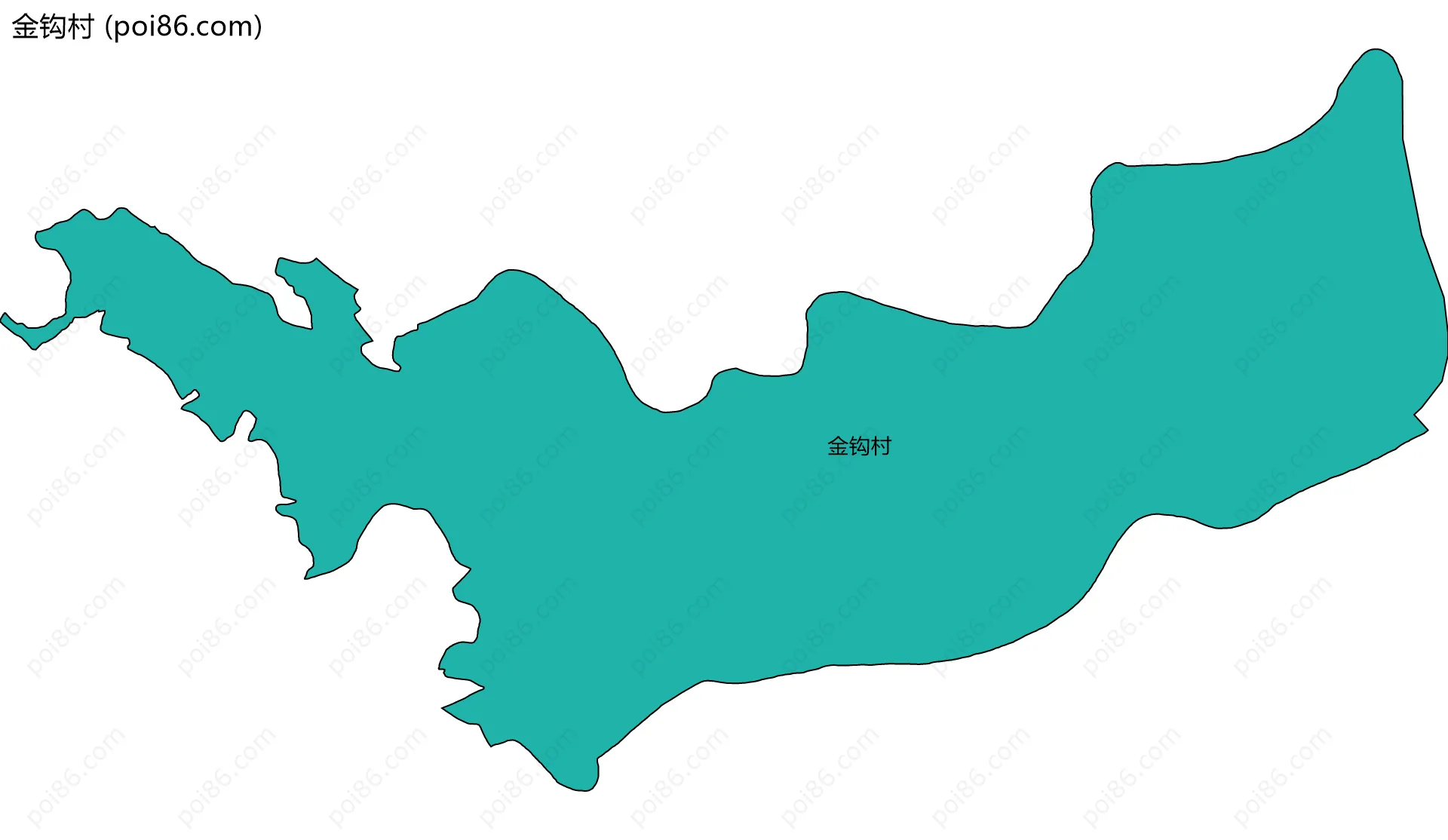 金钩村边界地图