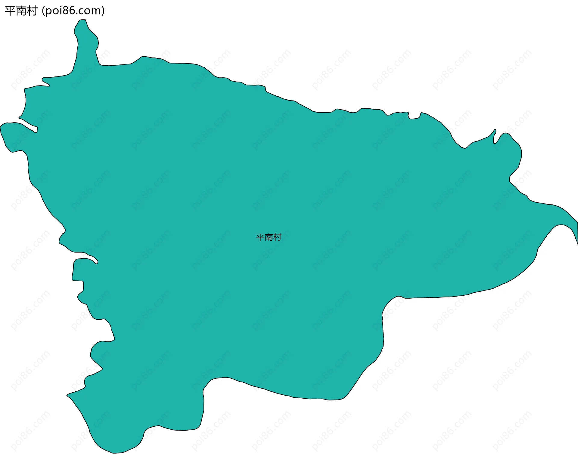 平南村边界地图