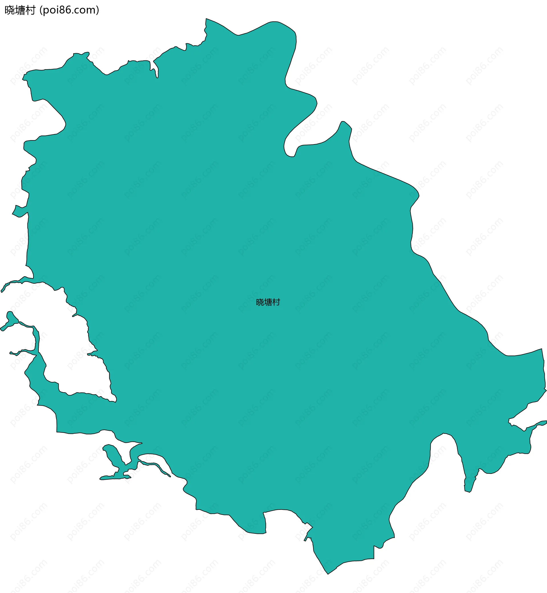 晓塘村边界地图