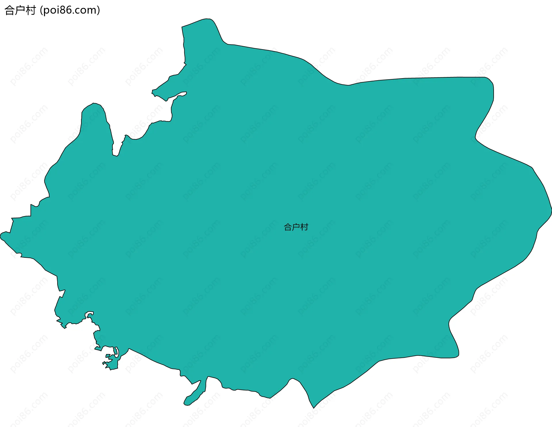 合户村边界地图