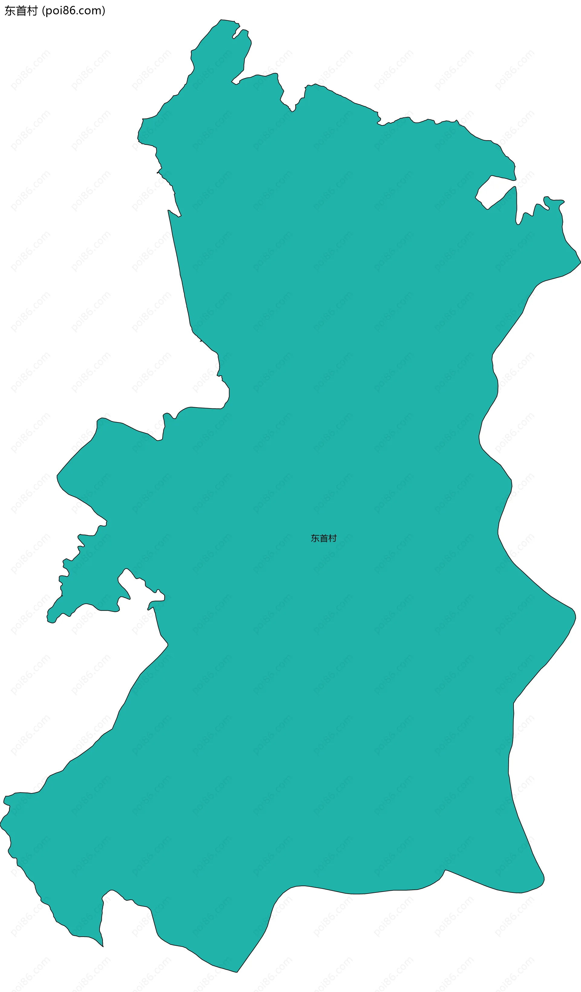 东首村边界地图