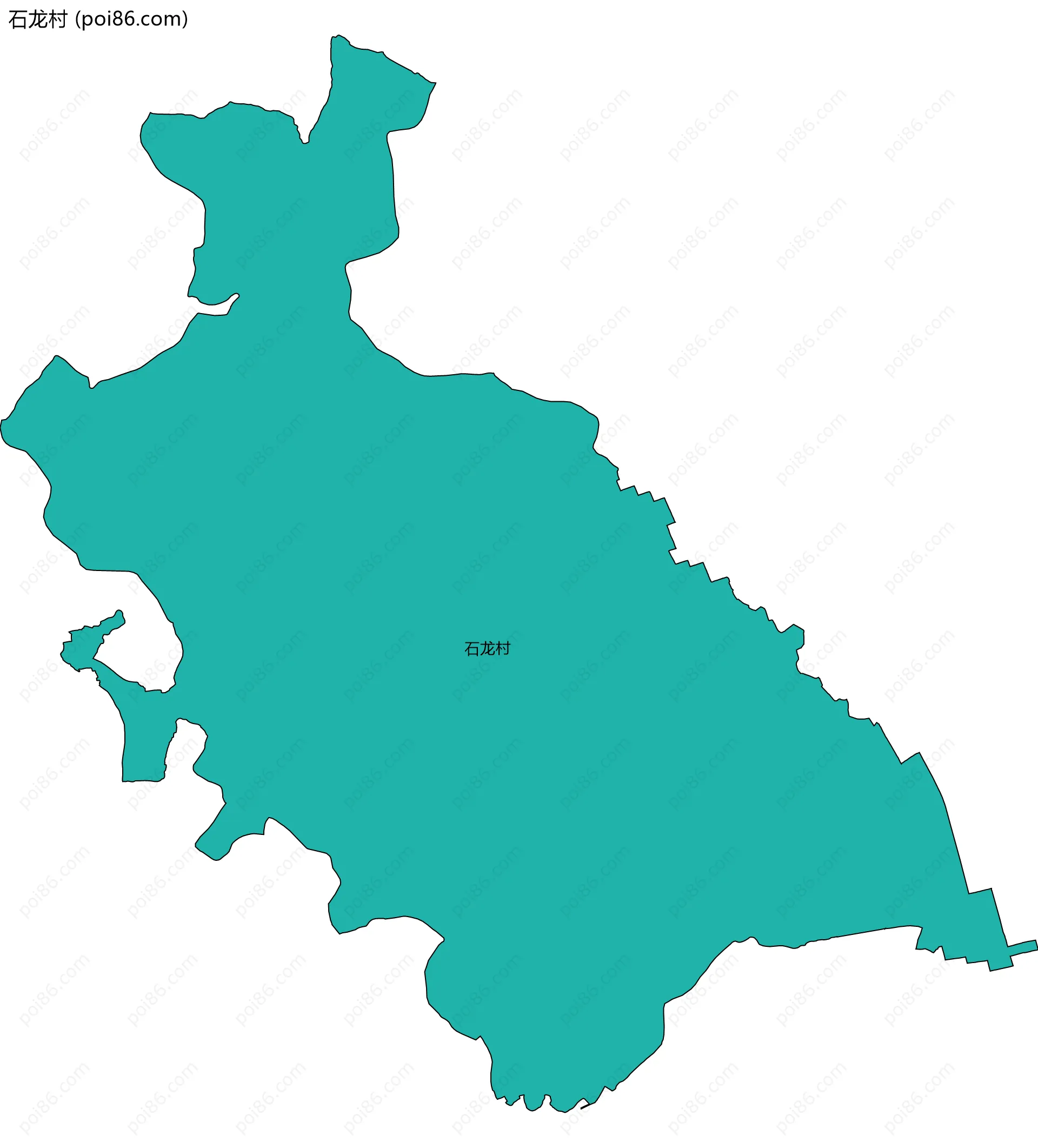石龙村边界地图