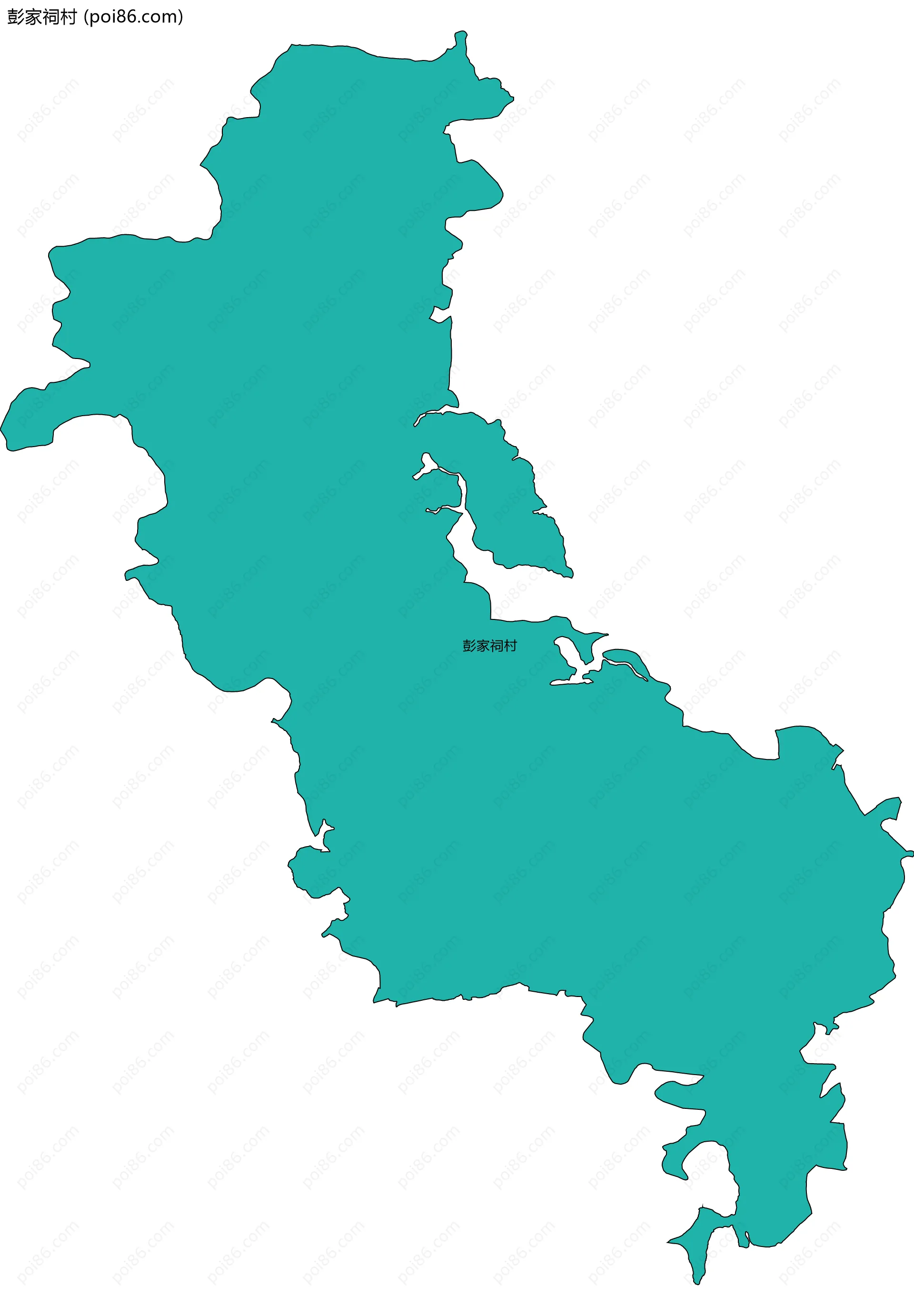 彭家祠村边界地图