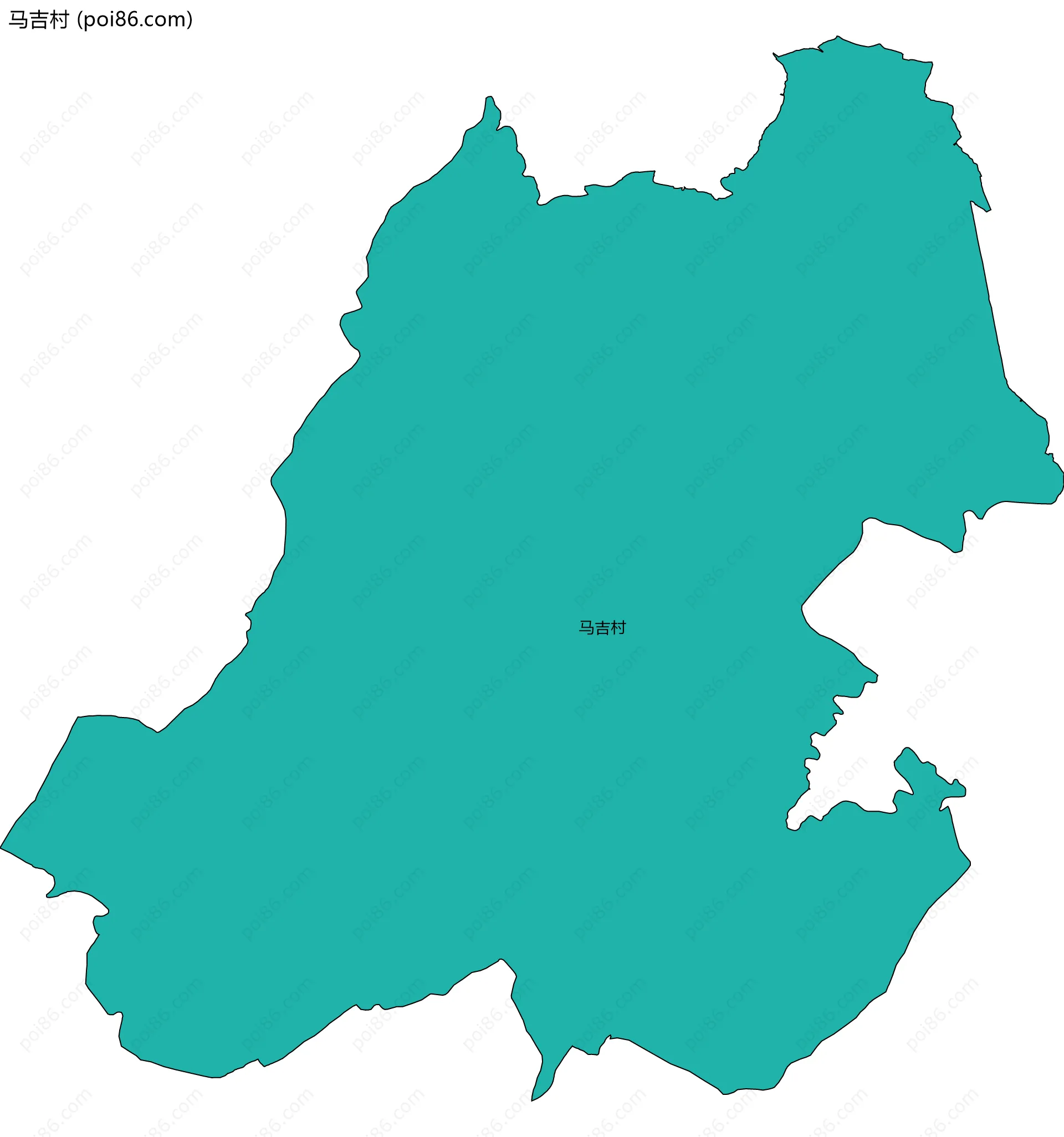 马吉村边界地图