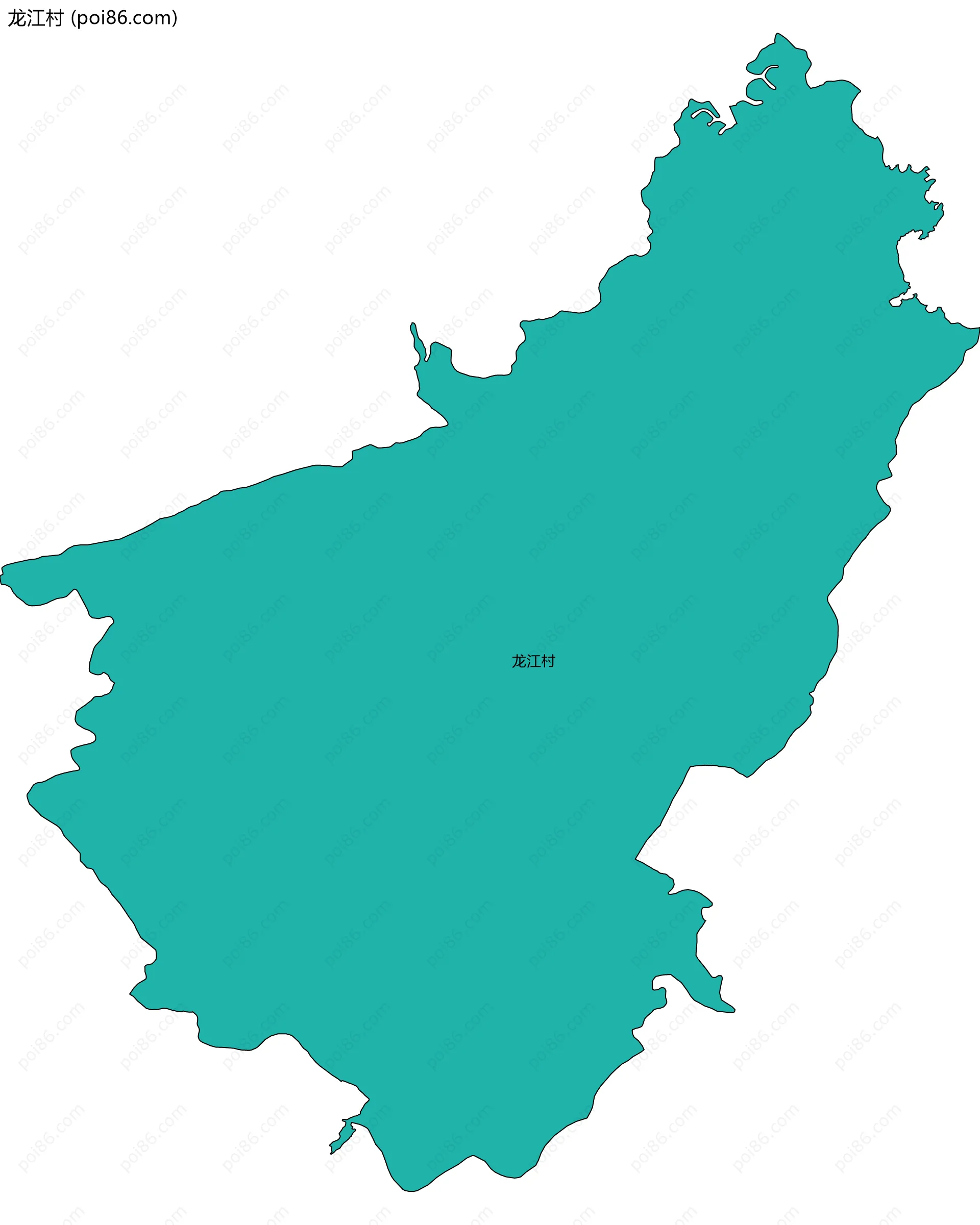 龙江村边界地图