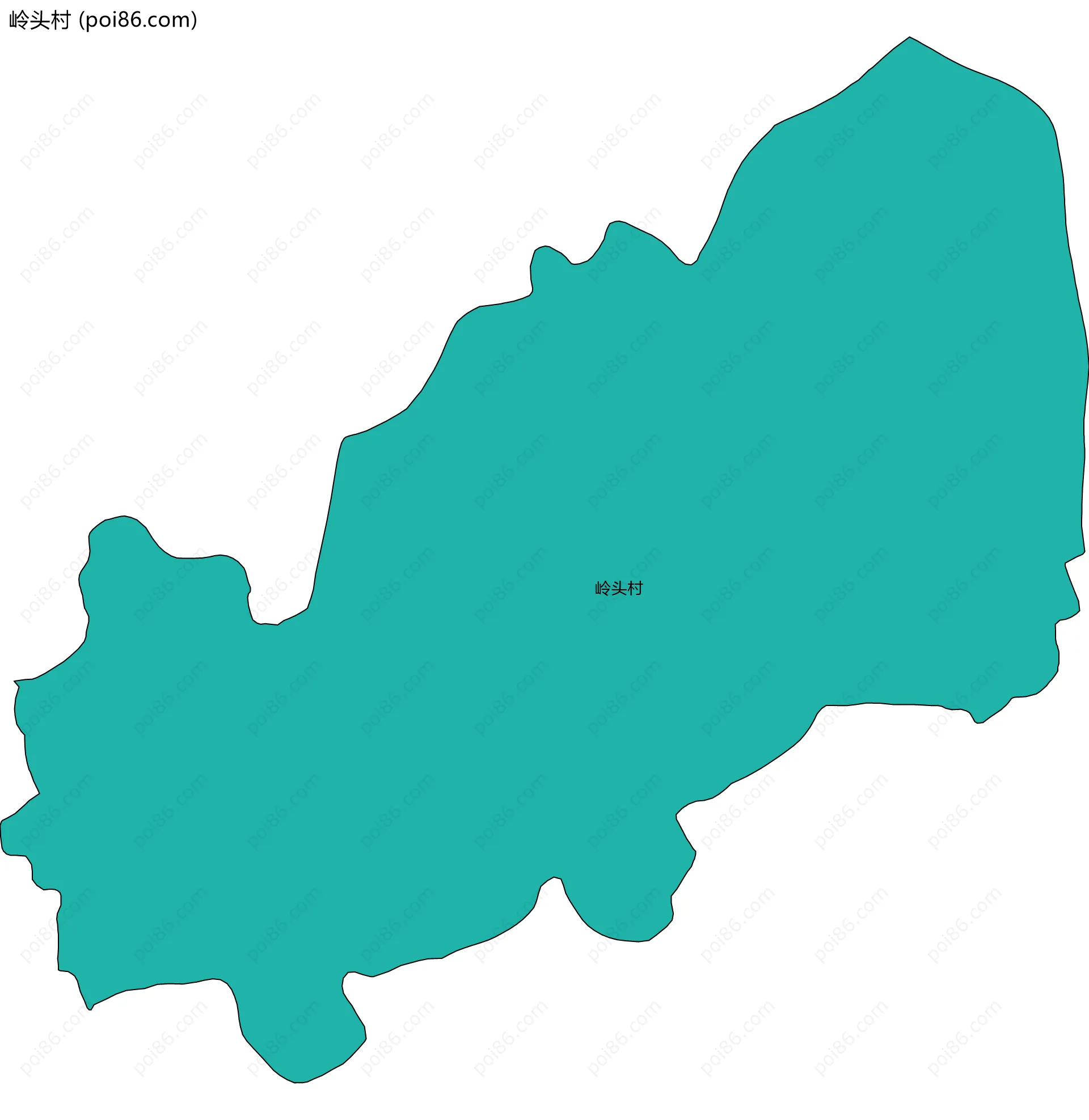 岭头村边界地图