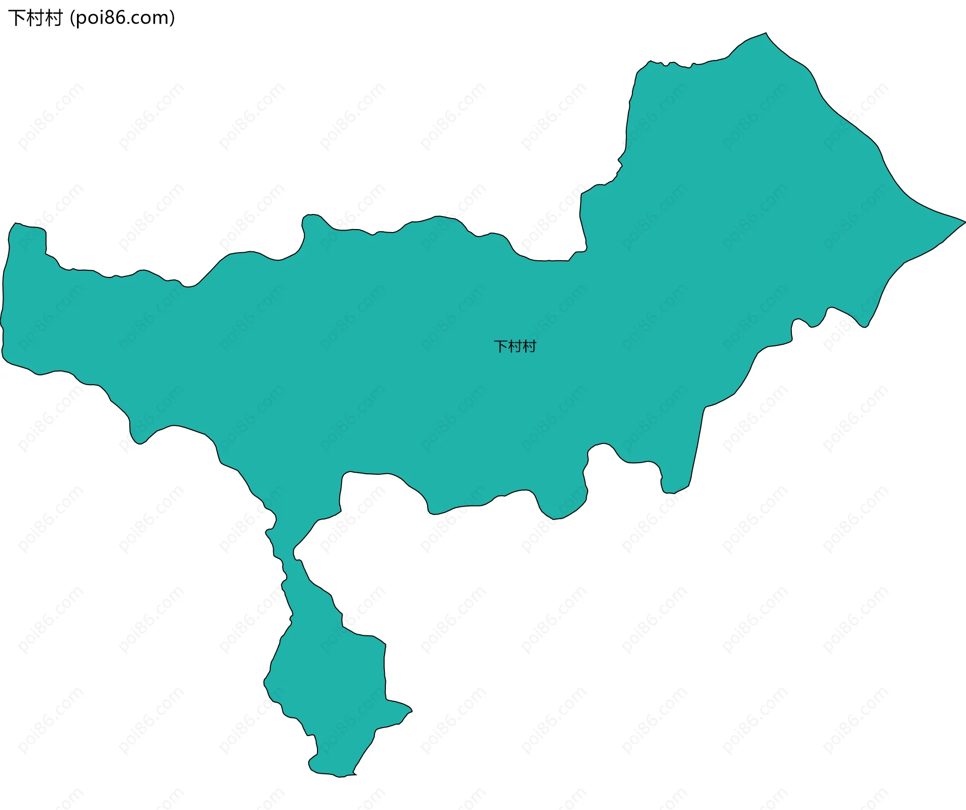 下村村边界地图