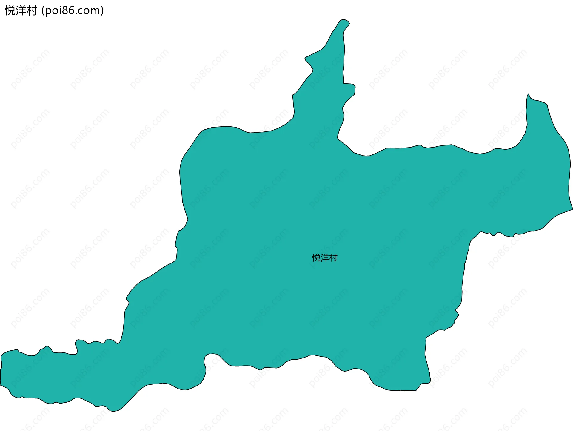 悦洋村边界地图