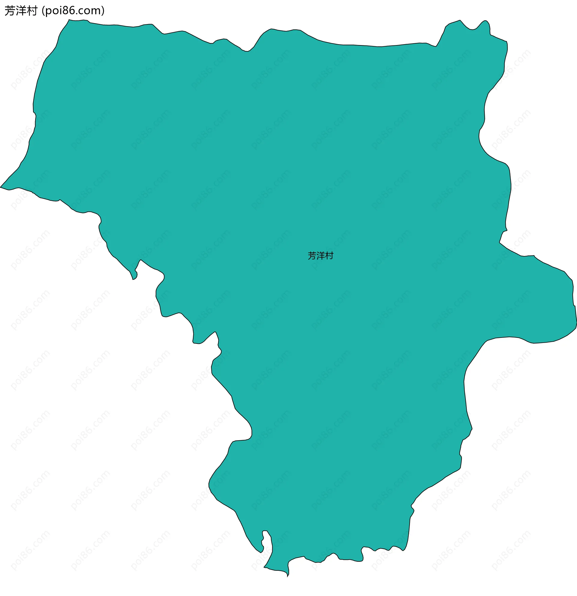 芳洋村边界地图