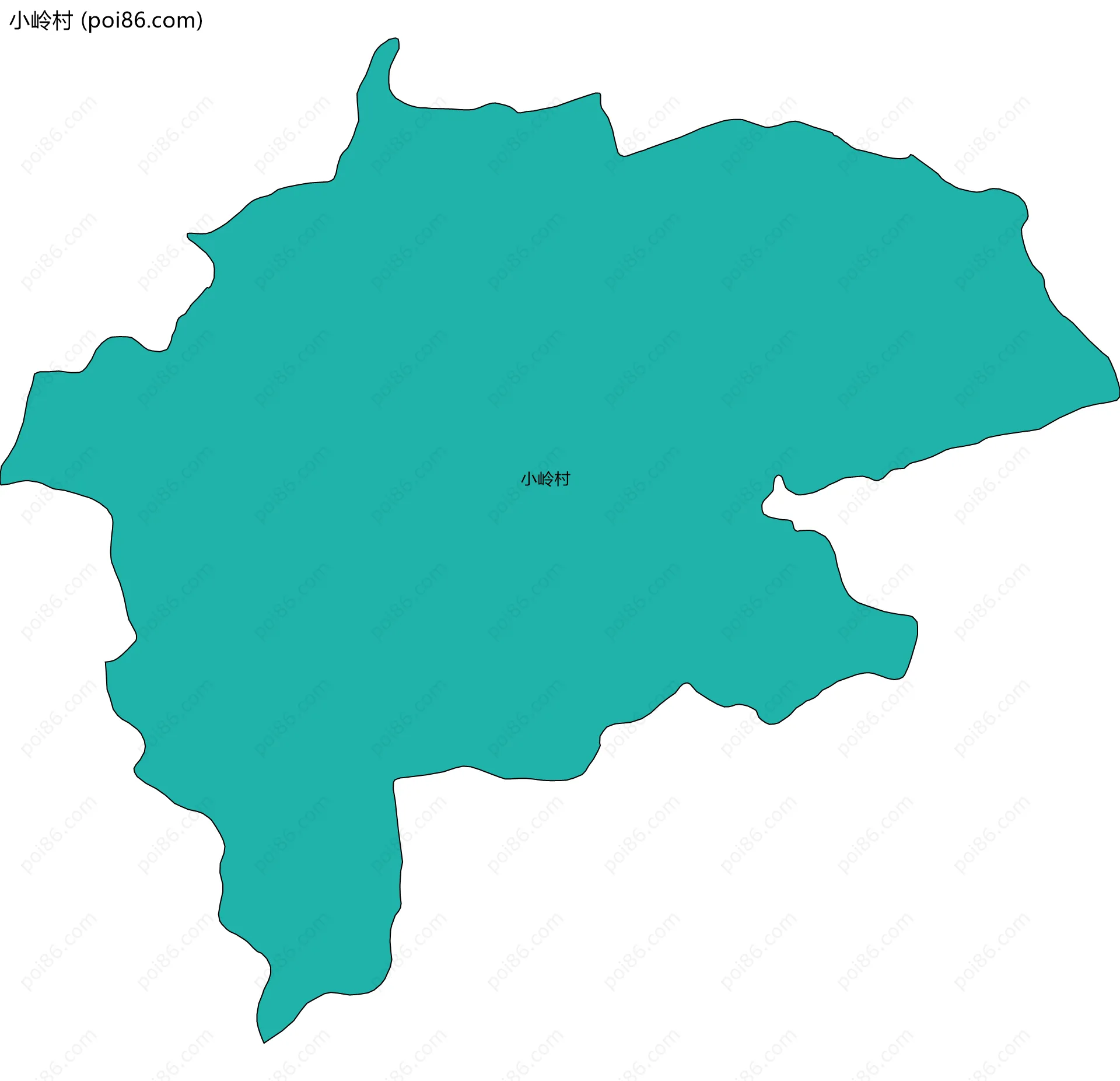 小岭村边界地图