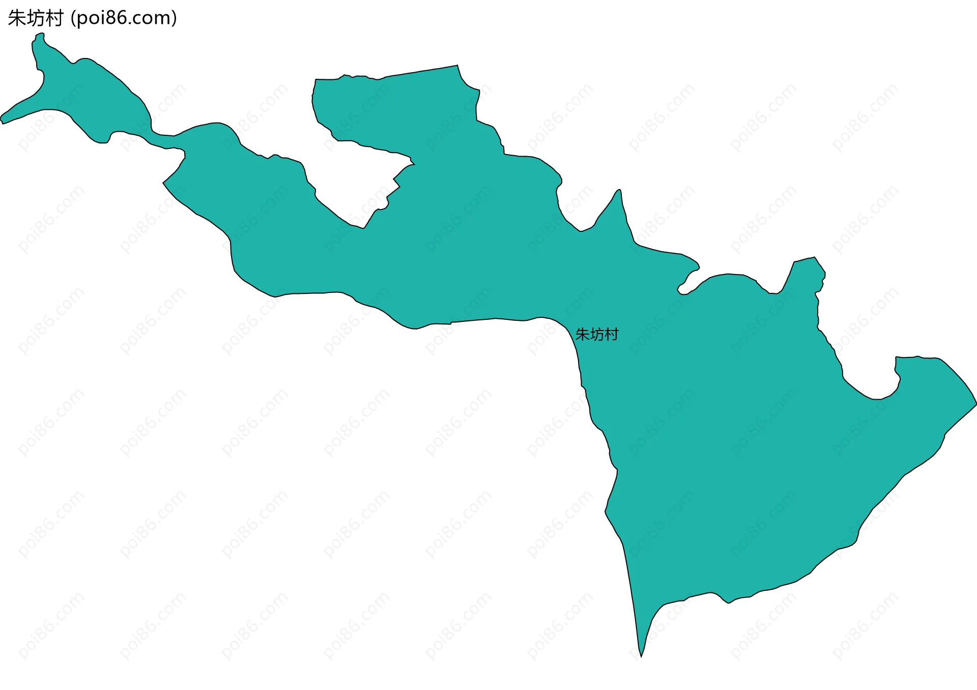 朱坊村边界地图